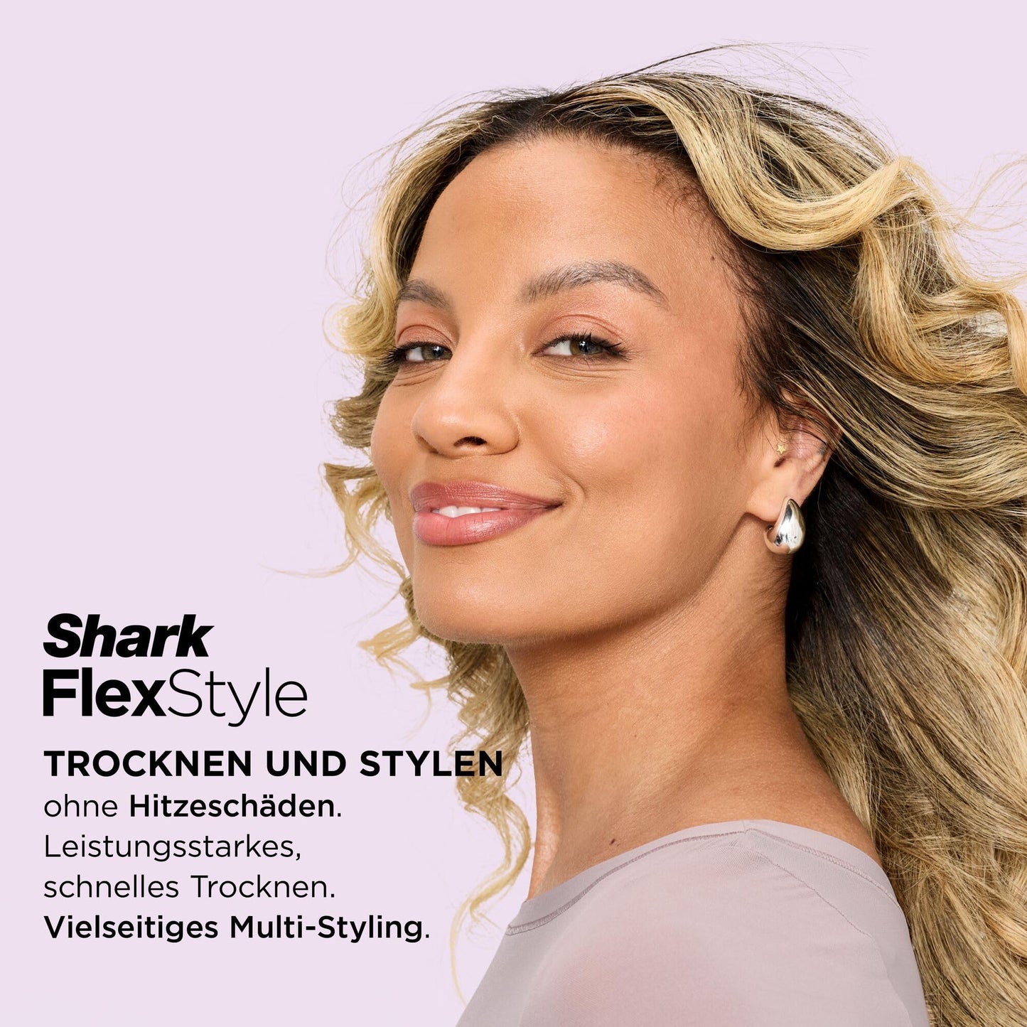 Shark FlexStyle 3-in-1 Air Styler & Hair Dryer, Auto Wrap Curl Attachment, Oval Brush, Concentrator, No Heat Damage, Black/Rose Gold, HD426EU