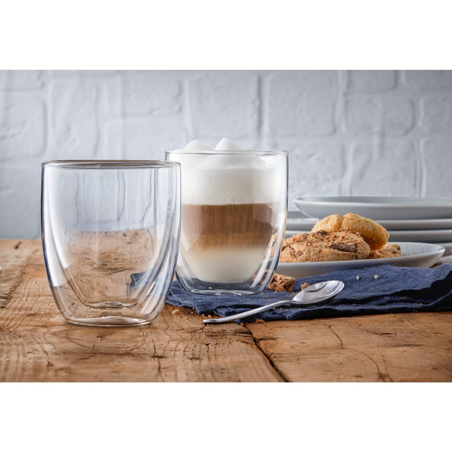 WMF cult double-walled cappuccino glasses set of 6, double-walled glasses 250ml, floating effect, thermal glasses, heat-resistant tea glass, coffee glass - 901412000