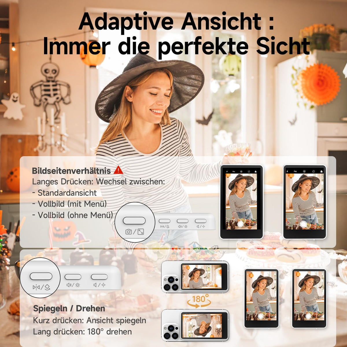 Rollei Easy Creator Selfie Monitor Handy Rear Camera Magnetic Screen - 26959