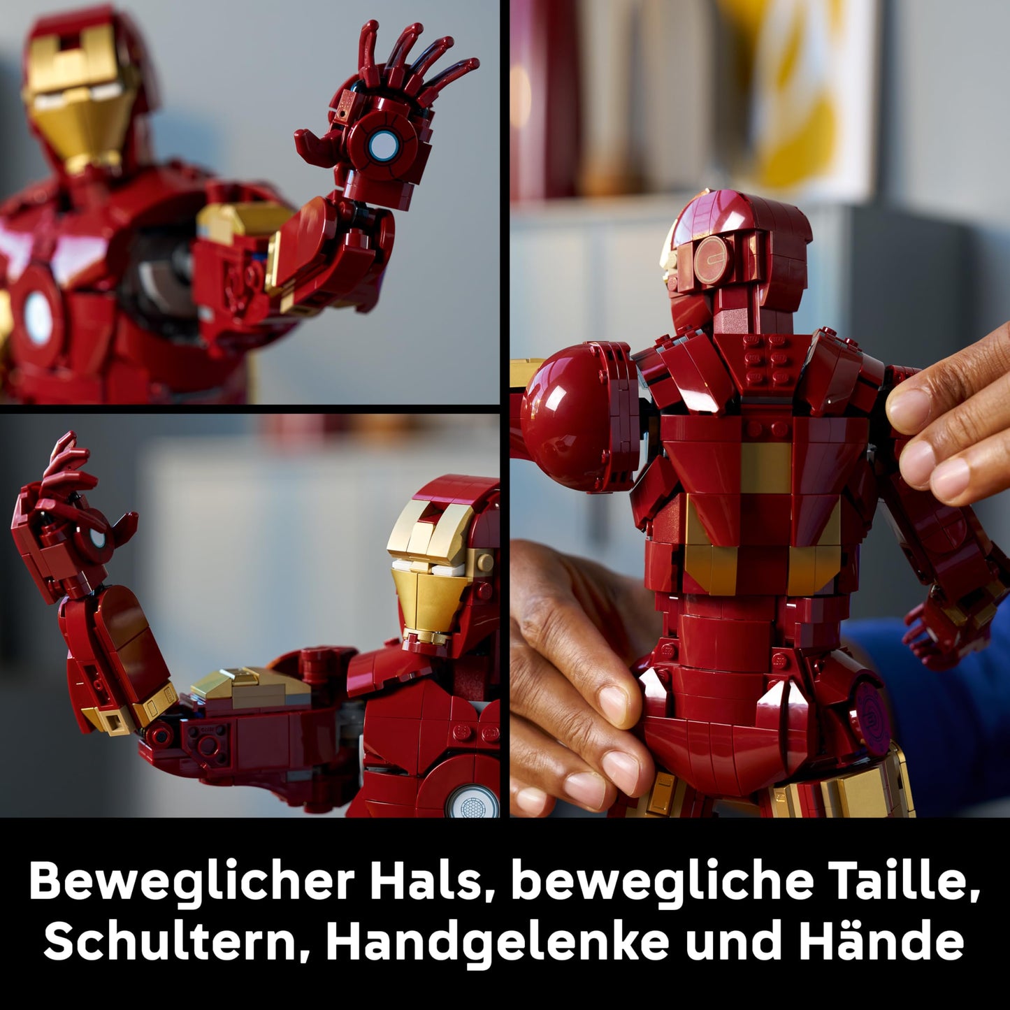 LEGO | Marvel Iron Man Mark 3 Collector's Edition - Avengers Building Set for Adults - Model Building with Minifigure, Stand and Nameplate - Creative Gift for Men, Women and All Fans - 76344