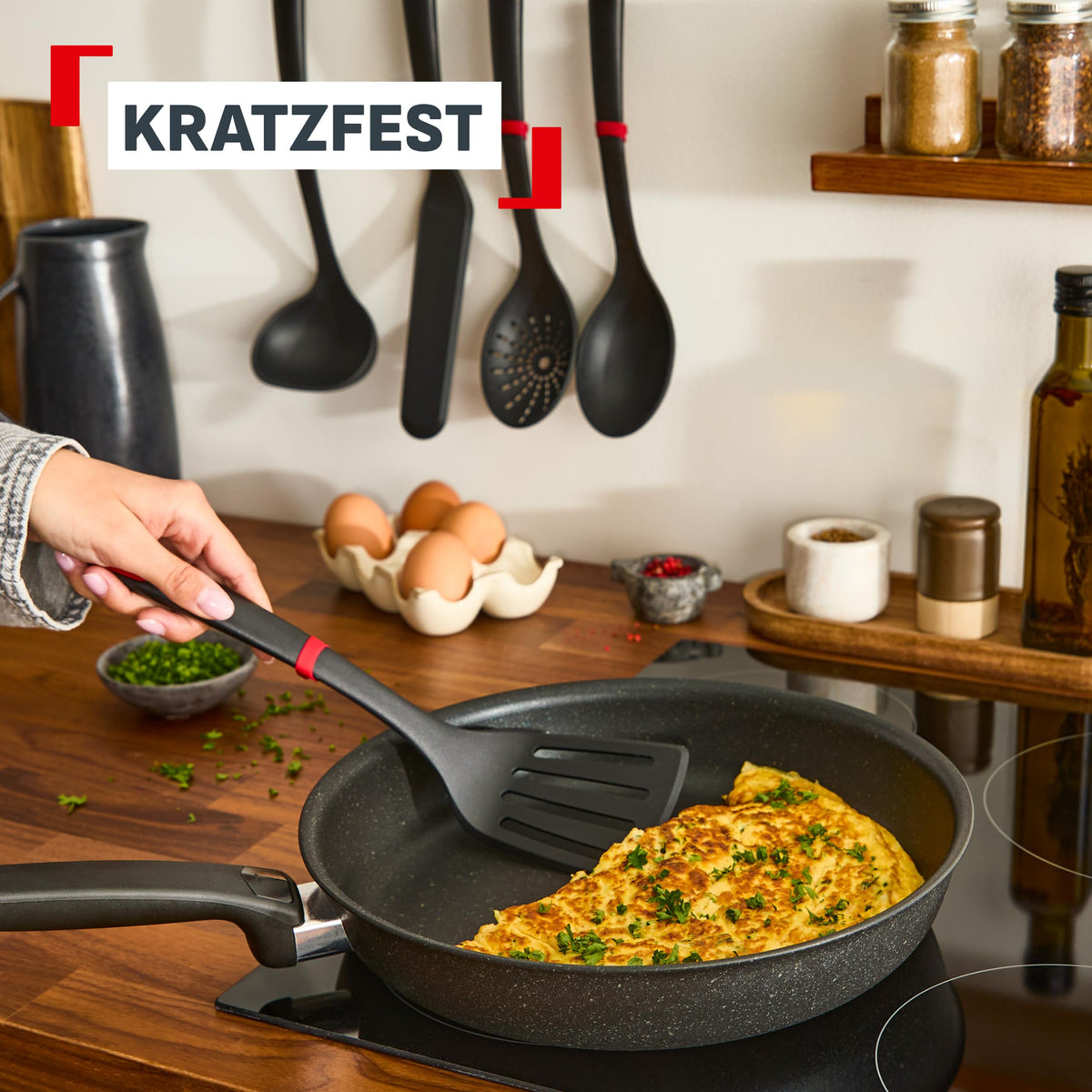 Tefal Ingenio+ 4-piece kitchen utensil set, dishwasher safe - K198S434