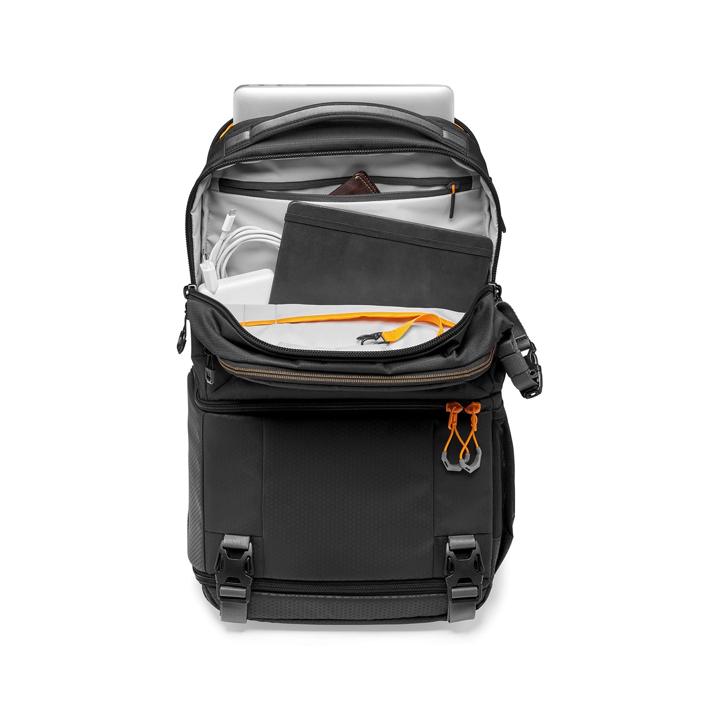 Lowepro Fastpack BP 250 AW III camera backpack - camera bag/photo backpack for mirrorless and DSLR cameras such as Nikon D850, 300D, with QuickDoor access, compartment for 13-inch laptop, ripstop, black - LP37333-PWW