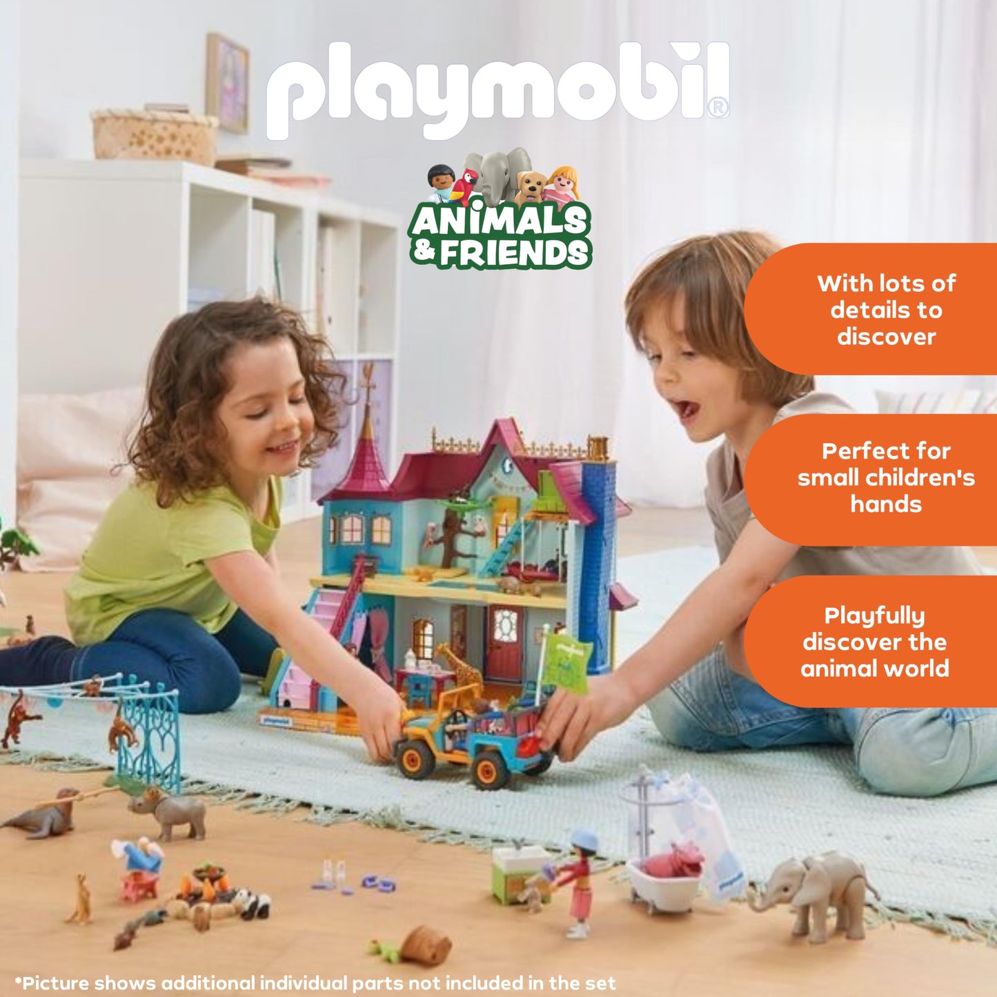 PLAYMOBIL | Animals & Friends | Colorful off-road vehicle | Toys for ages 4+ | Gift for children | Promotes creativity & sense of adventure | With figures, vehicle & accessories | 71854
