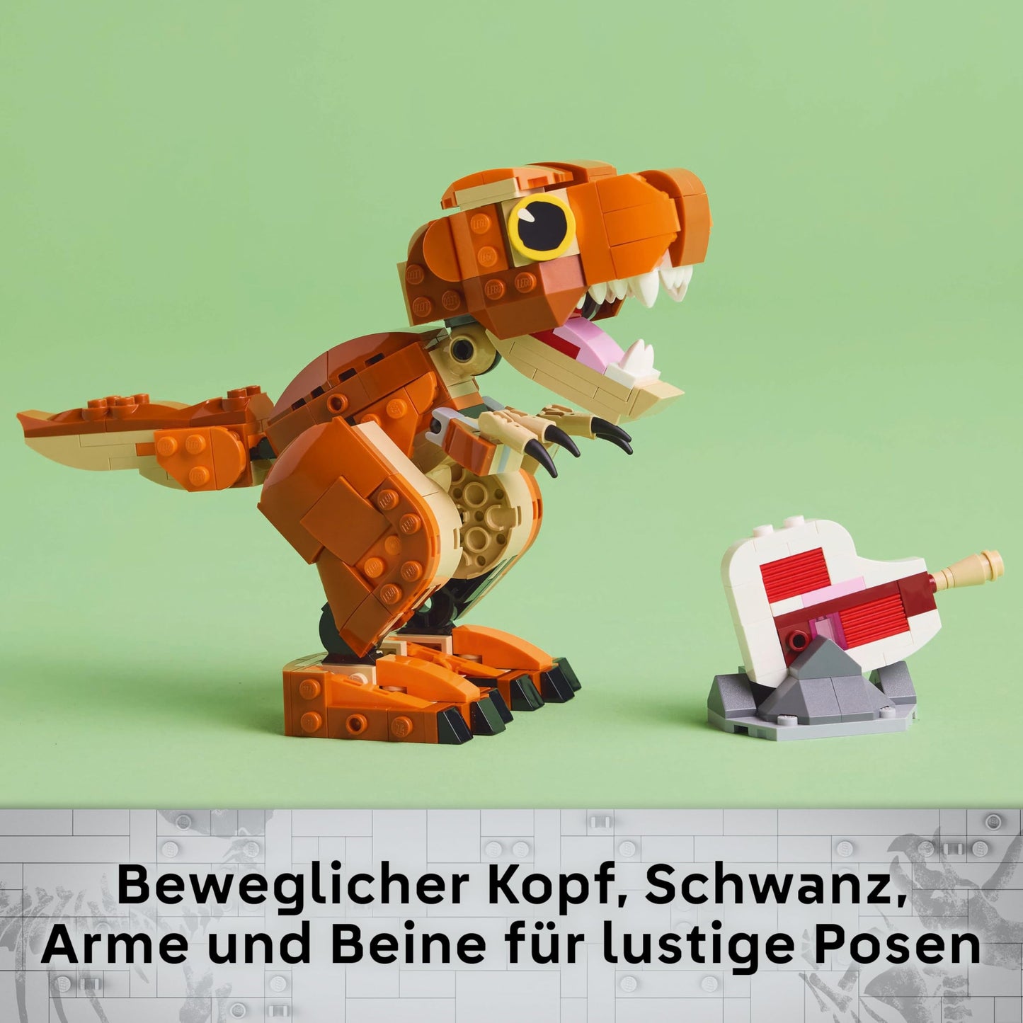 LEGO Jurassic World Little Eatie: T.Rex, building toy for boys and girls aged 7 and up, building set with dinosaur, gift for children, model with movable mouth, head and tail 76967