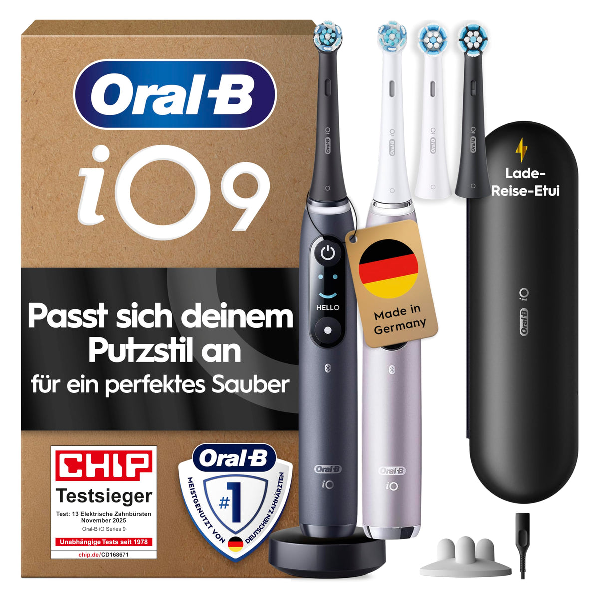 Oral-B iO - our most advanced technology with individually powered bristles and a dentist-inspired round brush head.