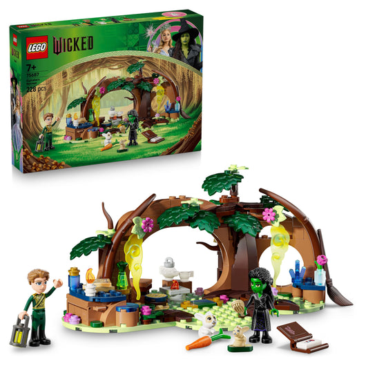 LEGO Wicked Elphaba's Hideout - Forest building set with 2 minifigures and 2 animal figures with accessories - Model building playset to collect - Children's gift for girls, boys and film fans aged 7 and over - 75687