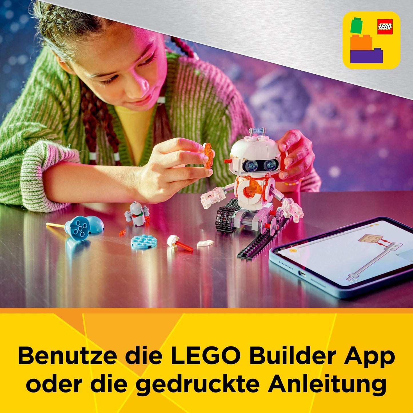 LEGO Creator 3in1 space robot - toy convertible into dog figure or rocket model - building set for children - space travel gift idea for boys and girls aged 8 and over 31164