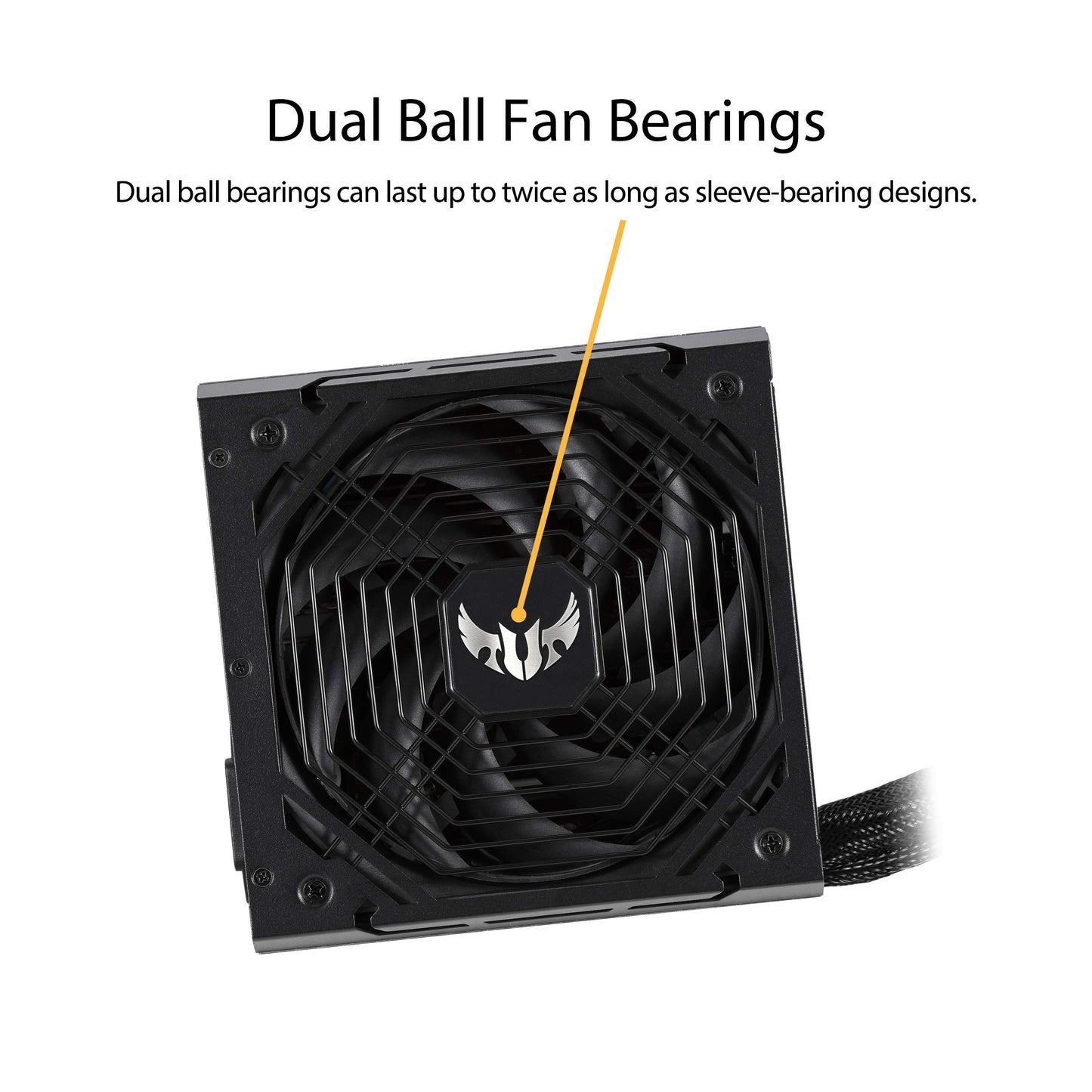ASUS TUF Gaming 650W power supply (80 Plus Bronze, 0db technology, 80cm 8-pin CPU connector, black) - 90YE00D1-B0NA00