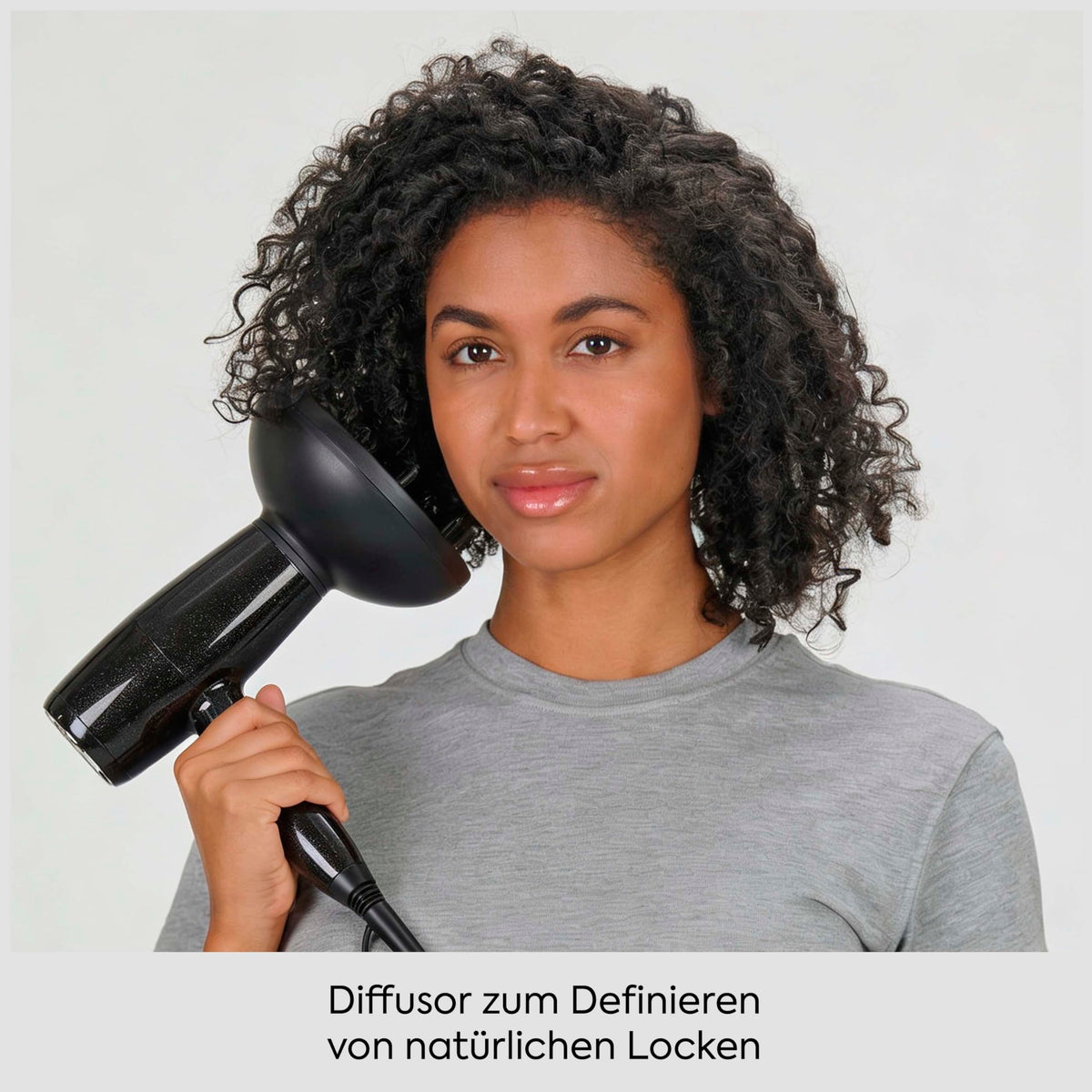 BaByliss Midnight Shine Lightweight Hair Dryer with Diffuser – 2100W Powerful, Elegant Hair Dryer, Ion Technology against Frizz, 3 Heat & 2 Speed Settings, D590DE
