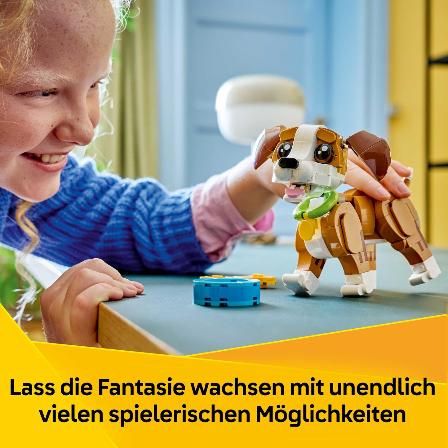 LEGO Creator 3in1 Cute Animals: Playful Puppy Dog Toy - Pet Animal Figure Transforms into a Squirrel or Duck - Creative Birthday Gift for 8+ Year Old Girls & Boys - 31382