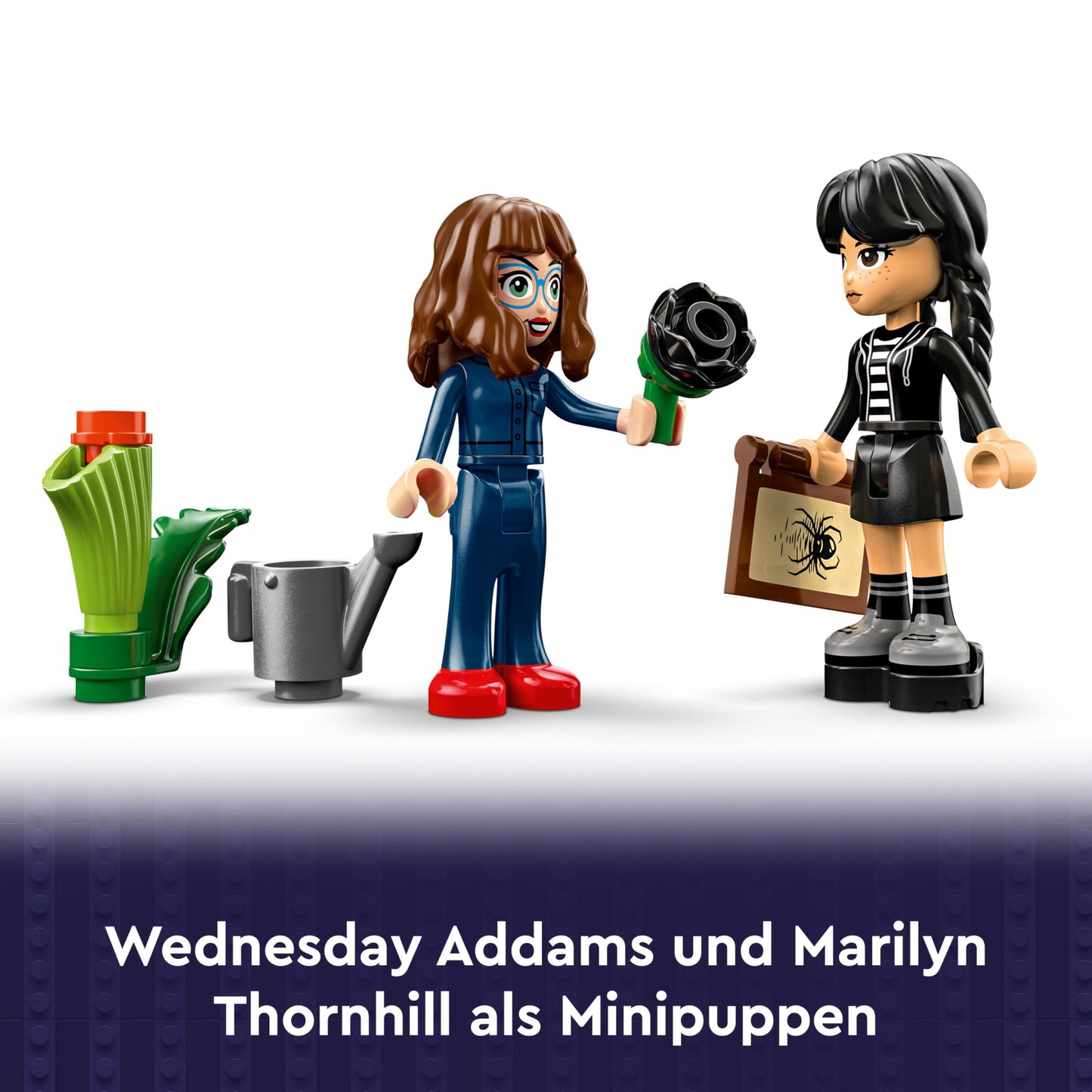 LEGO Wednesday Black Dahlia toy - playset for building and displaying with 2 minifigures and accessories - model building - children's gift for girls, boys and fans of the TV series from 9 years old - 76784
