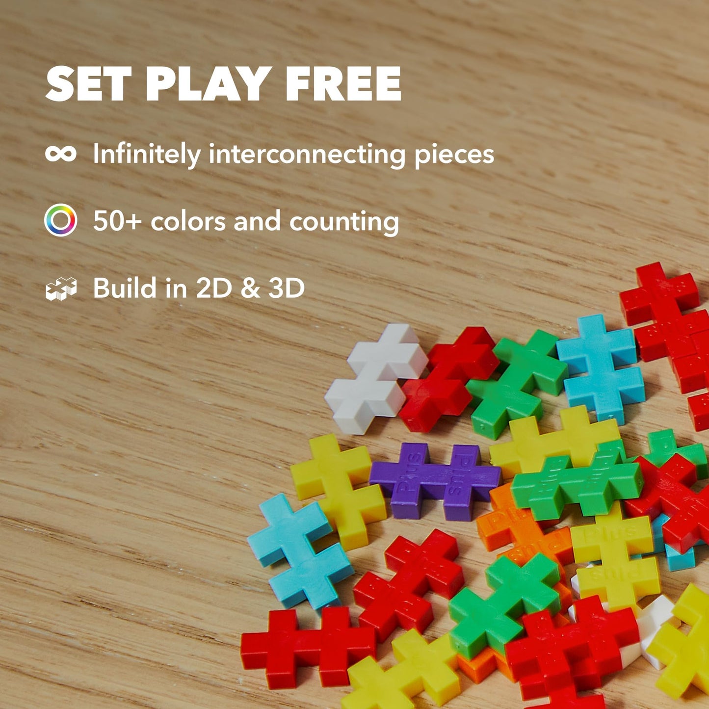Plus-Plus 3976 Ingenious construction toy, rainbow, creative building blocks, building block set for children, 600 pieces