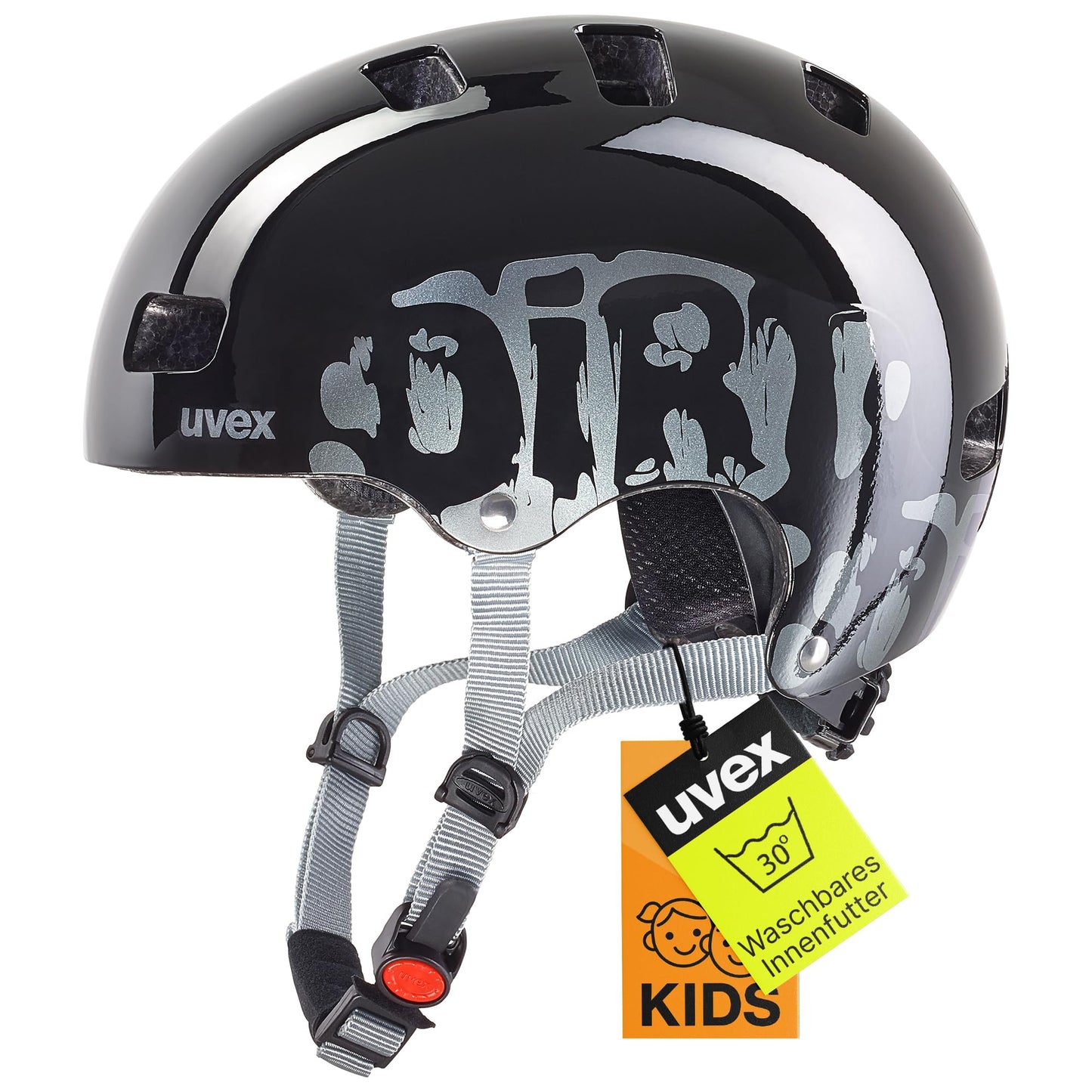 Uvex children's bicycle helmet Kid 3, dirt bike black, 55-58 cm - S4148190917