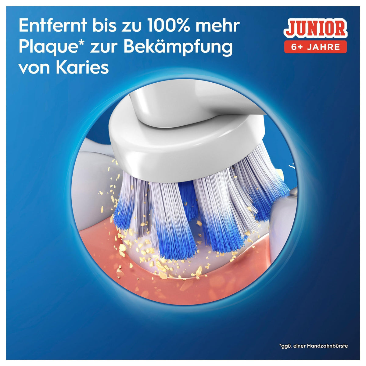 Oral-B Junior Star Wars Periuță electrică pentru copii de la 6 ani, 2 capete de periuță, control al presiunii 360°, 2 moduri de curățare inclusiv îngrijire sensibilă, peri moi, cronometru, alb - 8006540760437