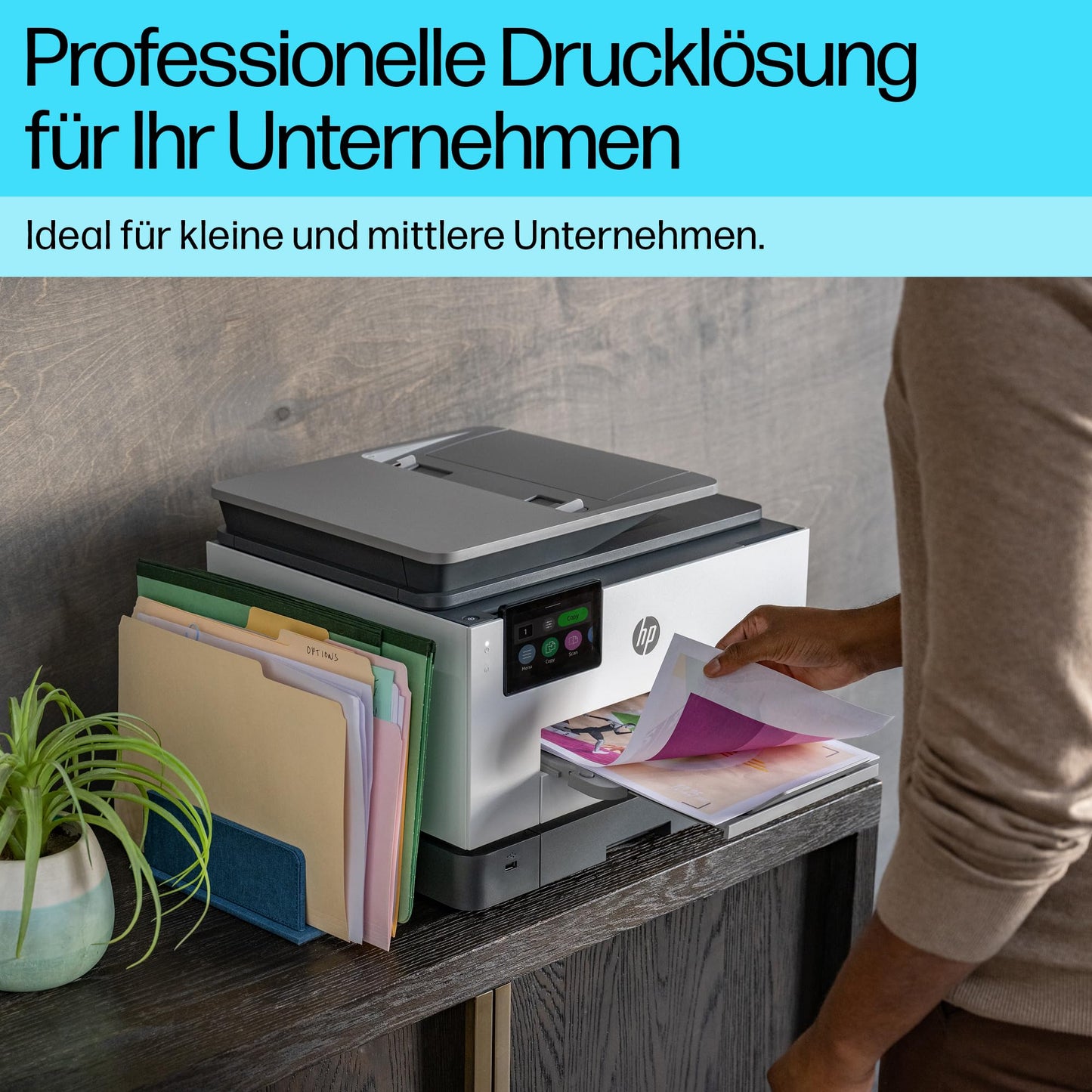 HP OfficeJet Pro 9132e multifunction printer, 6 months free printing Instant Ink included, printer, scanner, copier, fax, WLAN, LAN, duplex, airprint, gray-white - 404M5B#629