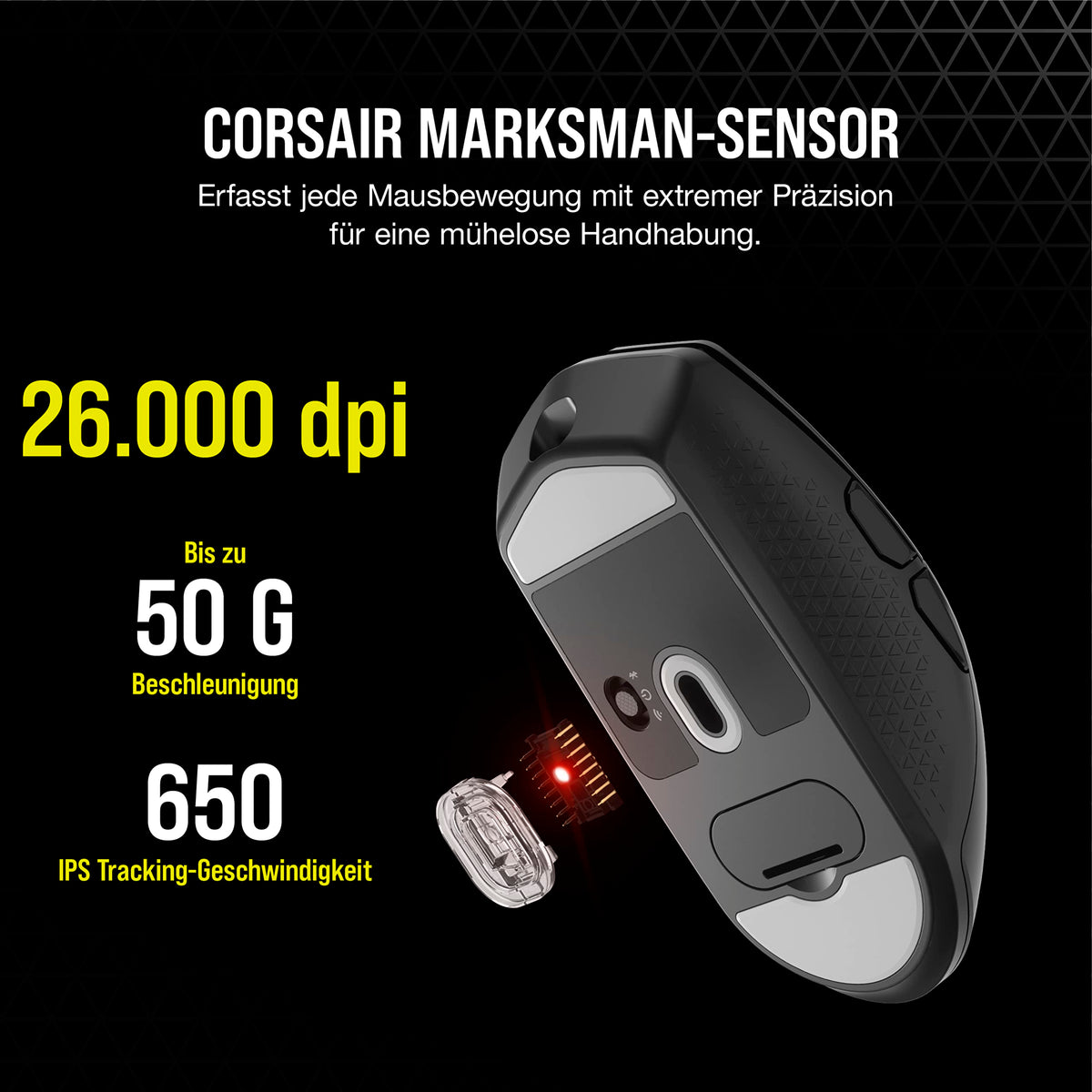 Corsair KATAR Elite Wireless Ultraleichte FPS Gaming Maus - Schwarz - CH-931C111-EU