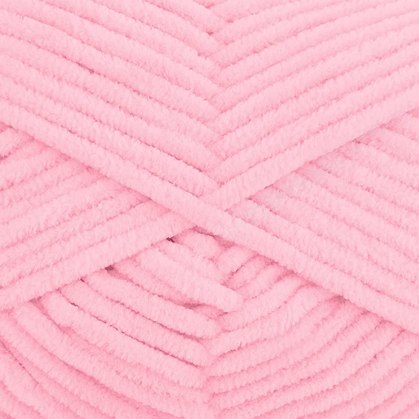 Gründl Wolle Funny uni - soft chenille wool for crocheting - cuddly and skin-friendly - 100% polyester - 10 balls 100 g / 120 m - needle size 5-6, pastel pink - 3442-06