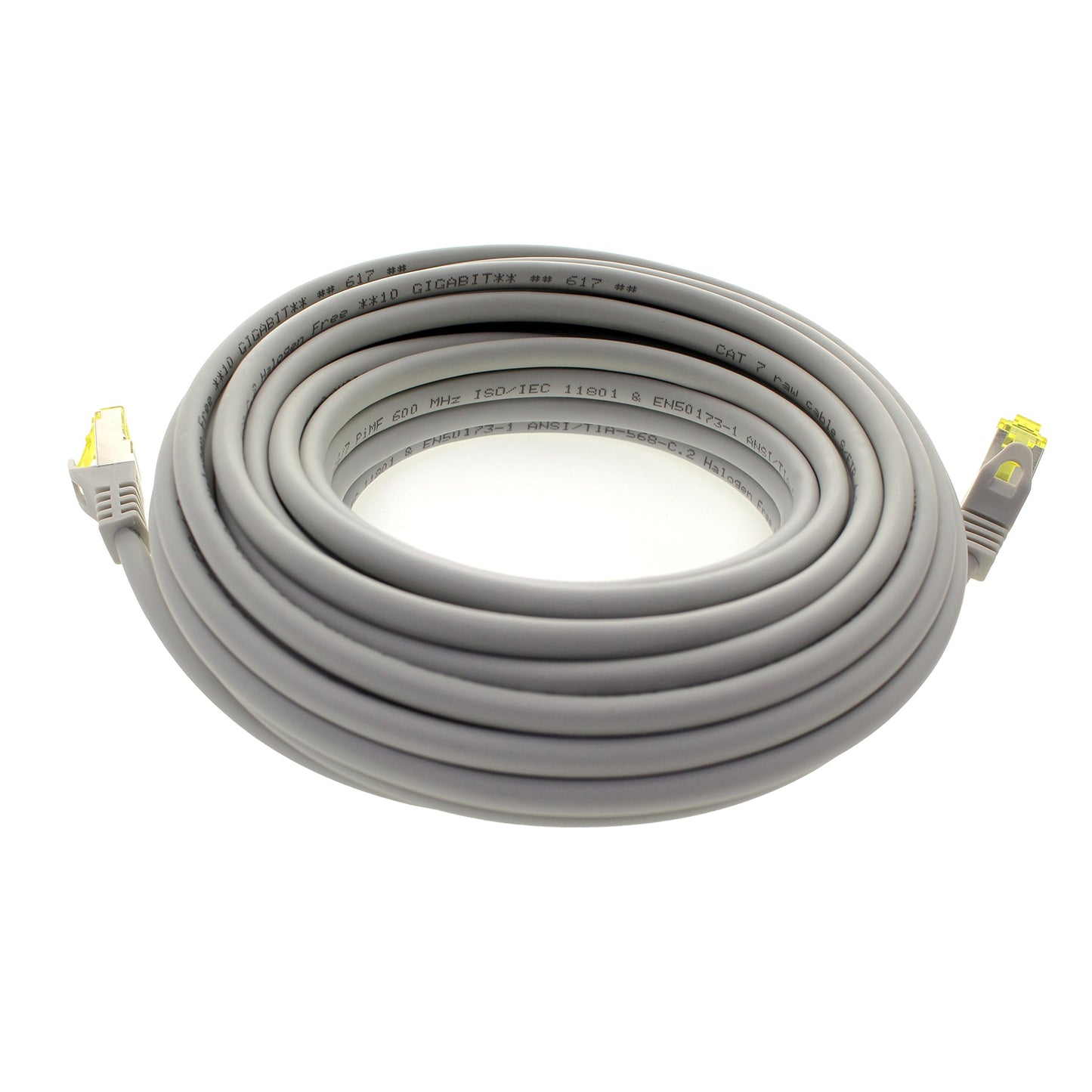 1aTTack.de Cat.7 Network Cable 5m Gray Pack of 5 Cat7 Ethernet Cable Network LAN Cable Raw Cable 10 Gb s SFTP PIMF LSZH Set Patch Cable with Rj 45 Plug Cat.6a - 4251073616124