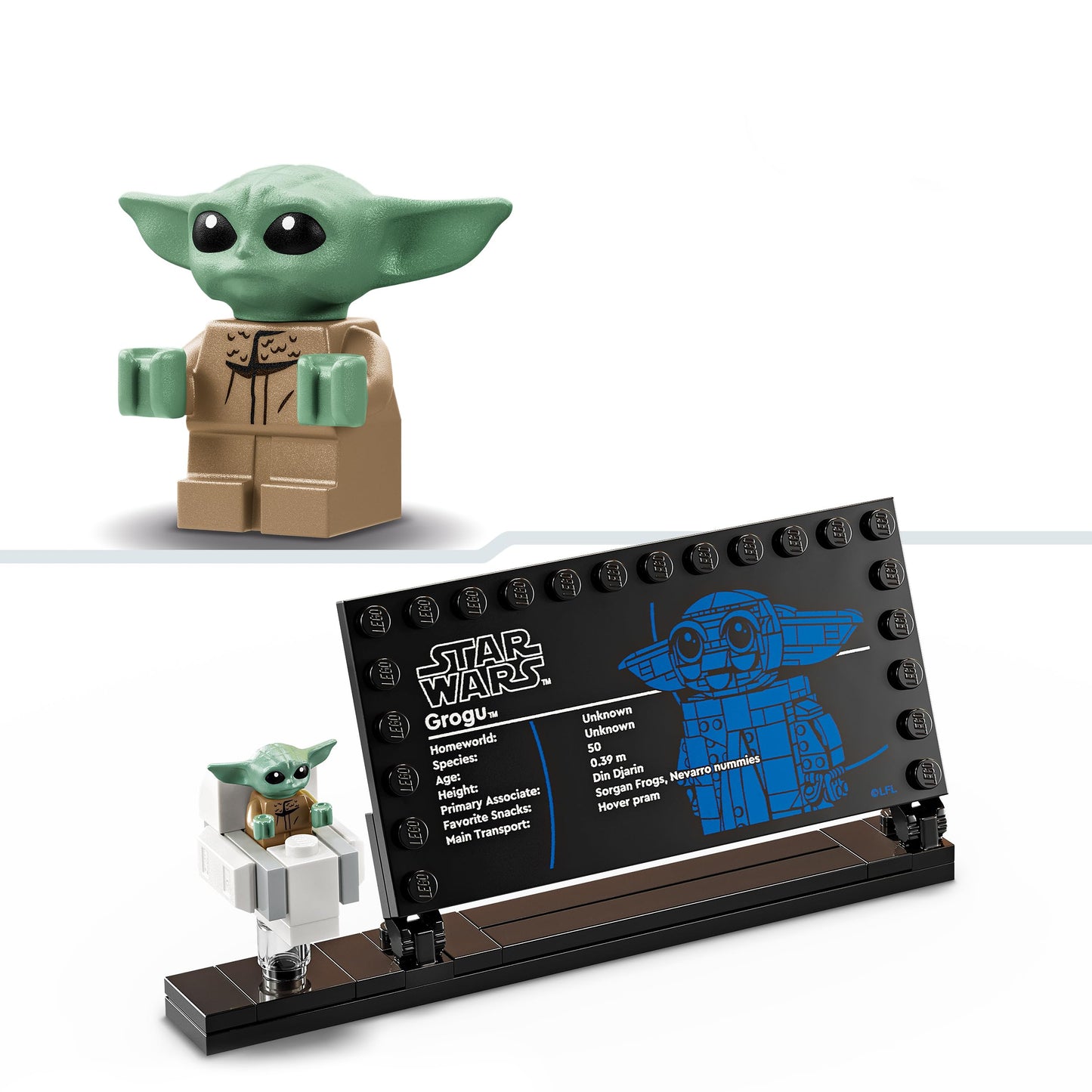 LEGO Star Wars 75403 Grogu in his repulsor cradle from The Mandalorian - collectible minifigure - model for building, playing and displaying - home decoration - gift for boys and girls aged 10 and over