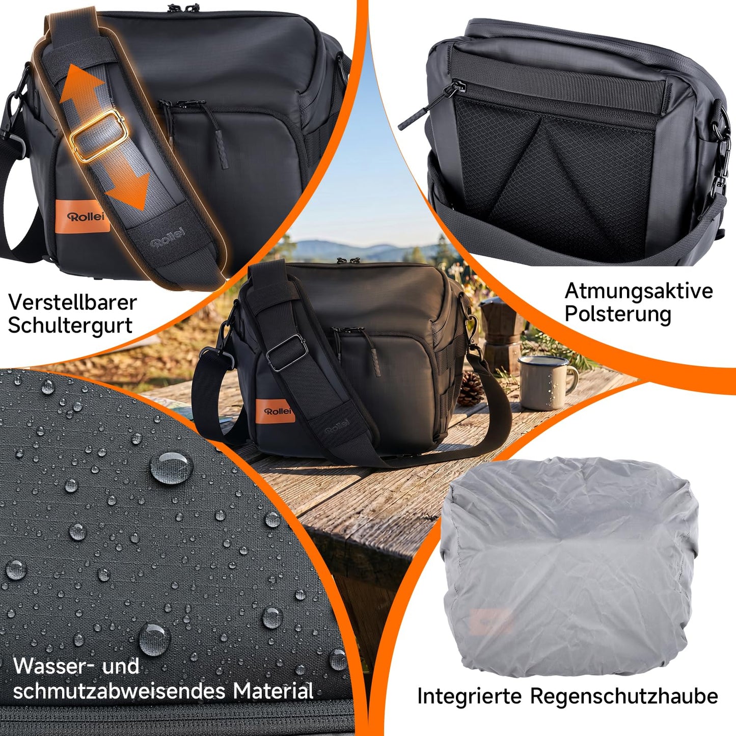 Camera bag, Rollei Fotoliner Ocean Bag M camera bag medium photo bag - 27524