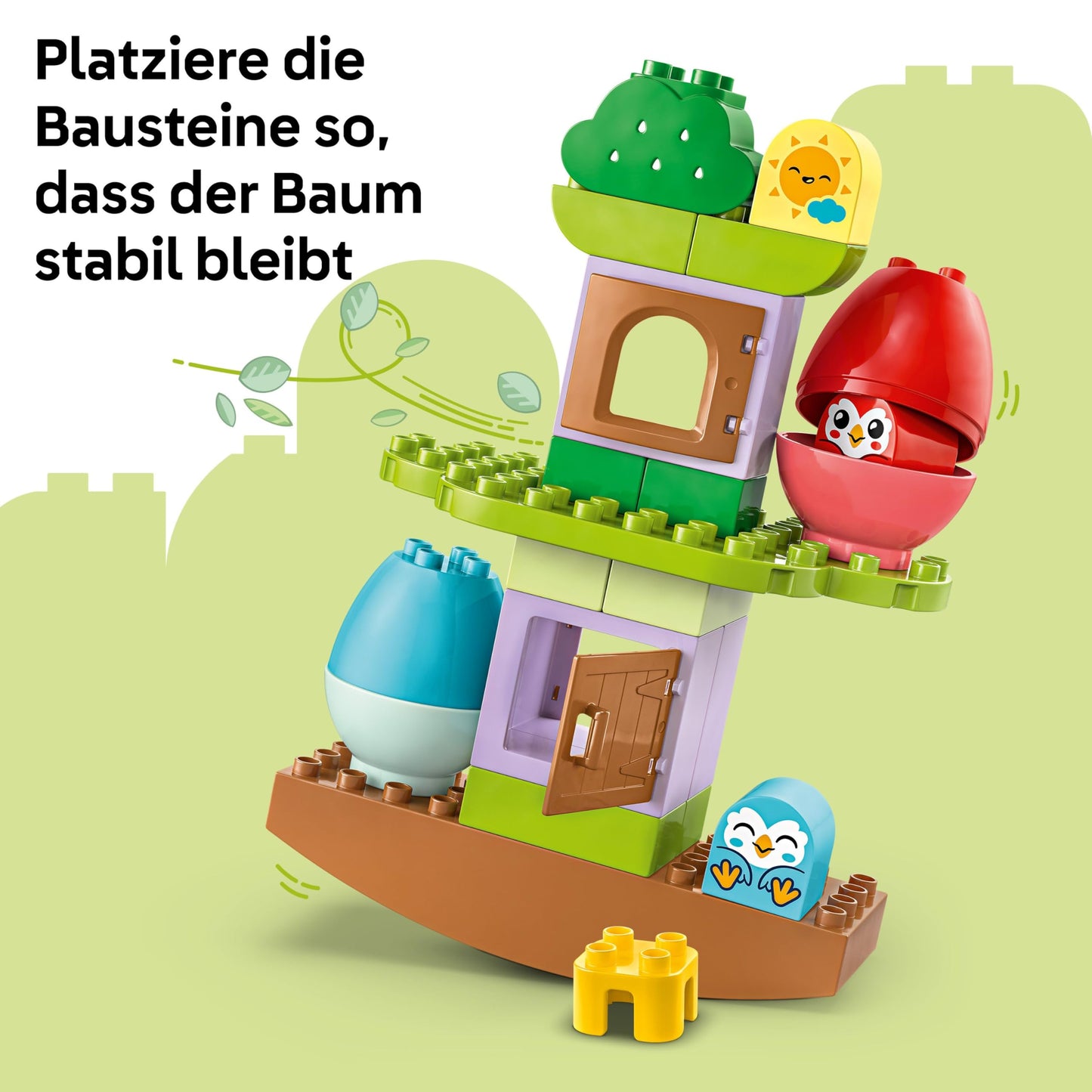 LEGO DUPLO tree for balancing and stacking - baby toy from 1 year - motor skills toy for toddlers - toy for girls and boys - educational toy with 2 bird figures - children's gift 10440