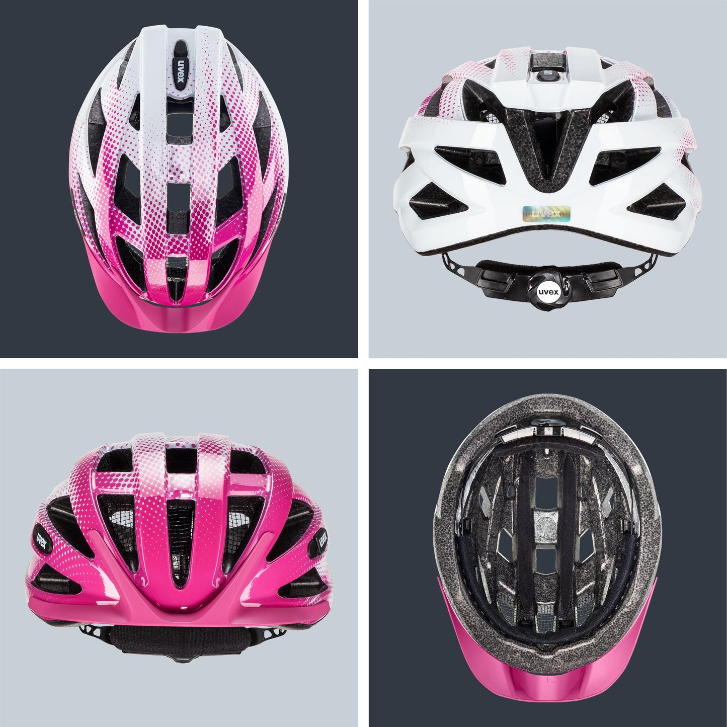 uvex air Wing - Lightweight bicycle helmet for men and women - individual size adjustment - pink-white - 52-57 cm - S413426