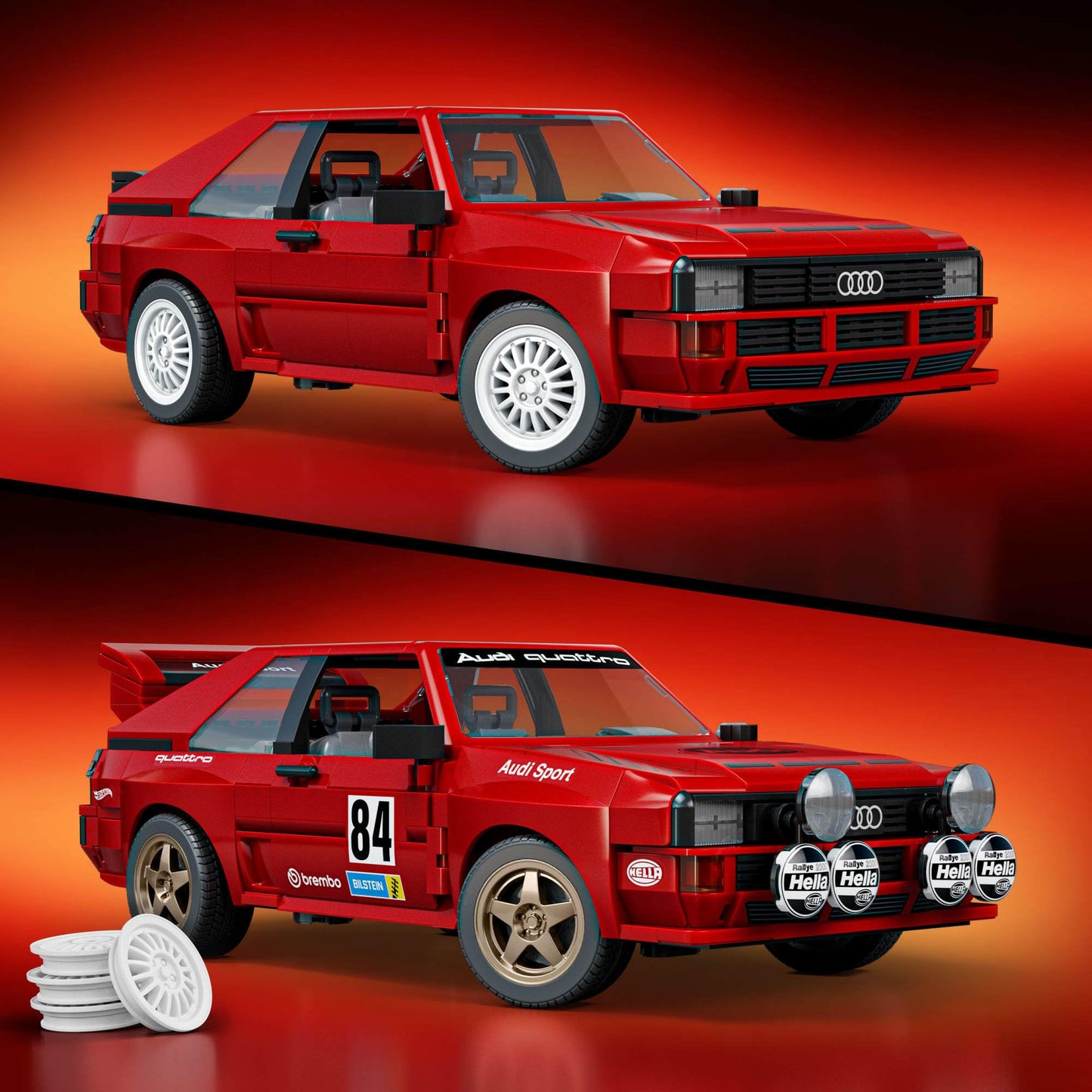 Mattel Brick Shop Hot Wheels '84 Audi Sport Quattro kit - JLK39
