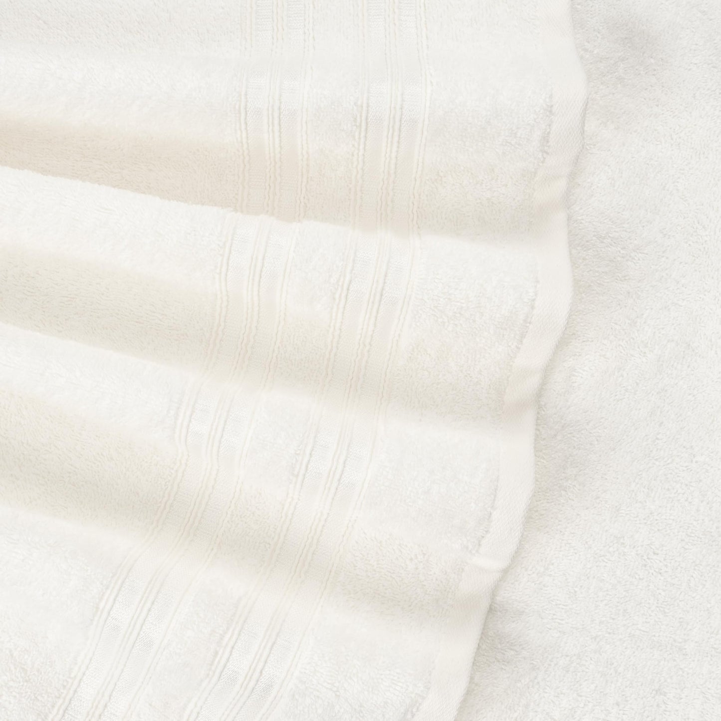 Hammetex set of 6 towels - 2 bath towels 70x140 cm & 4 hand towels 50x100 cm - 100% cotton terry - Oeko-TEX certified - soft, absorbent - with hangers, cream - RN67