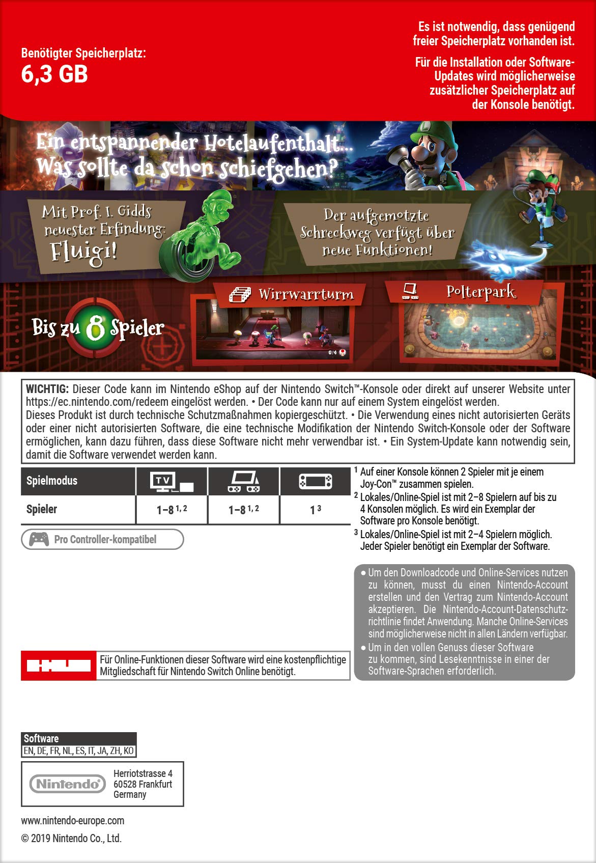 Luigi's Mansion 3 | Nintendo Switch - Download Code - 10002017-2