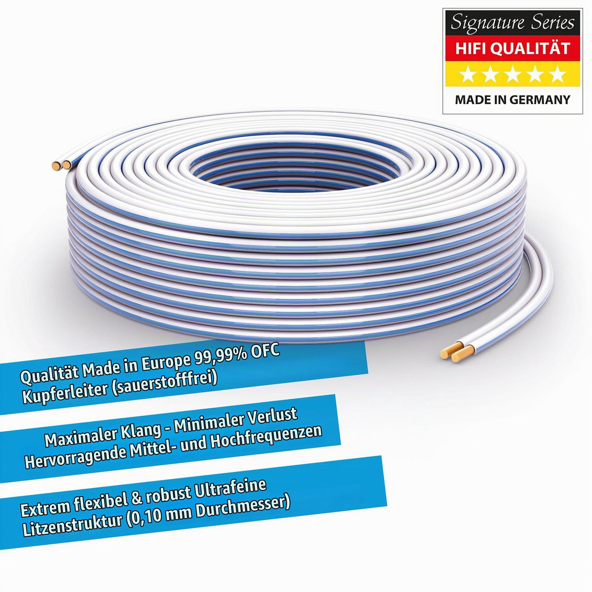 PureLink Speaker Cable OFC 2x1.50mm² 10m Cable with Characteristic - SP001-010