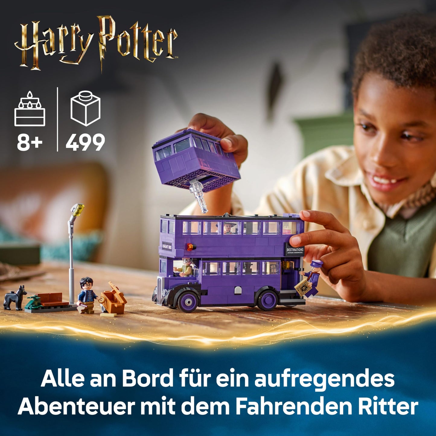 LEGO Harry Potter Adventures with the Knight Bus - Toy from the Wizarding World with 5 minifigures and accessories with magic wands - Gift for girls and boys aged 8 and up - 76446