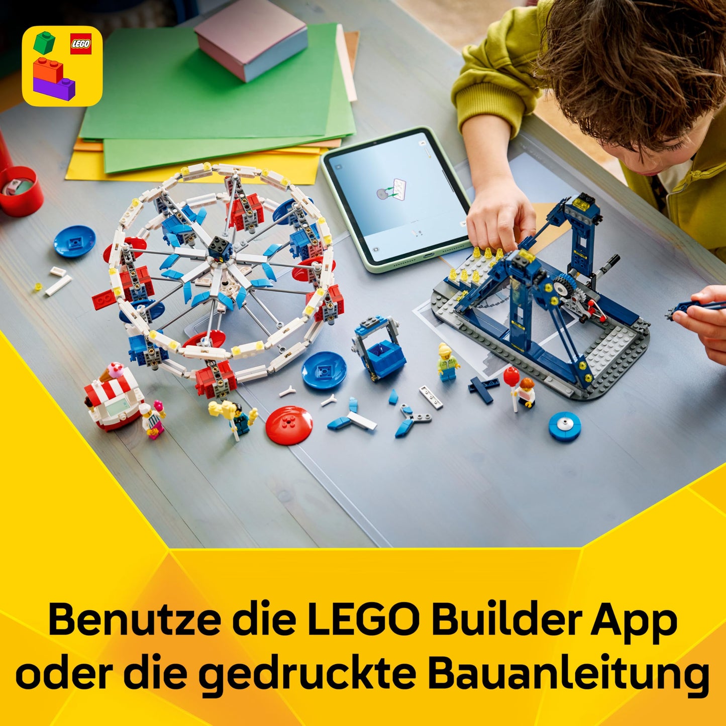 LEGO Creator 3-in-1 Legendary Ferris Wheel Set - Toy with 3 building options: Ferris wheel, UFO ride or carousel - DIY decoration - Birthday gift for boys and girls aged 8 and up - 31389