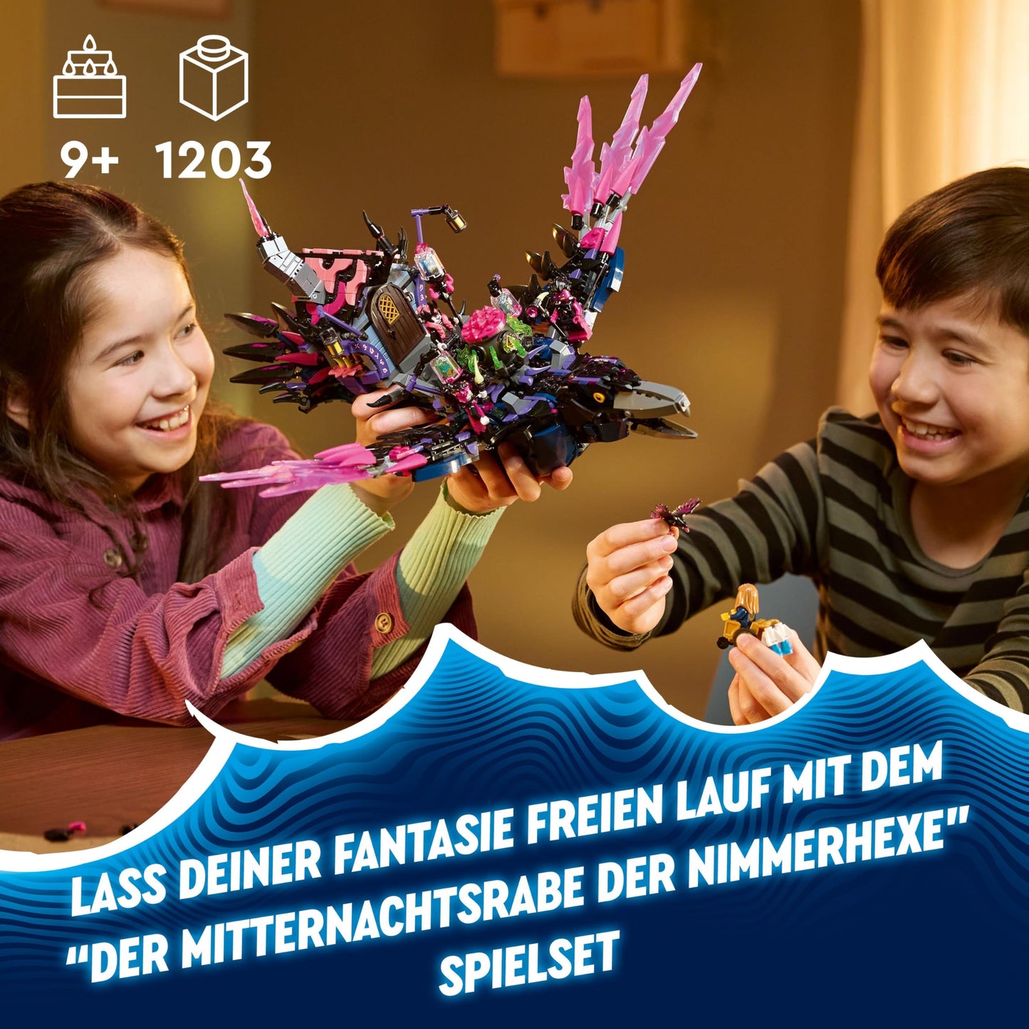 LEGO DREAMZzz 3in1 The Never Witch's Midnight Raven Animal Toy for 9 Plus Year Old Boys & Girls, Rebuild a Fantasy Hut as a House, Spider or Bird Figure, Birthday Gift Idea 71478