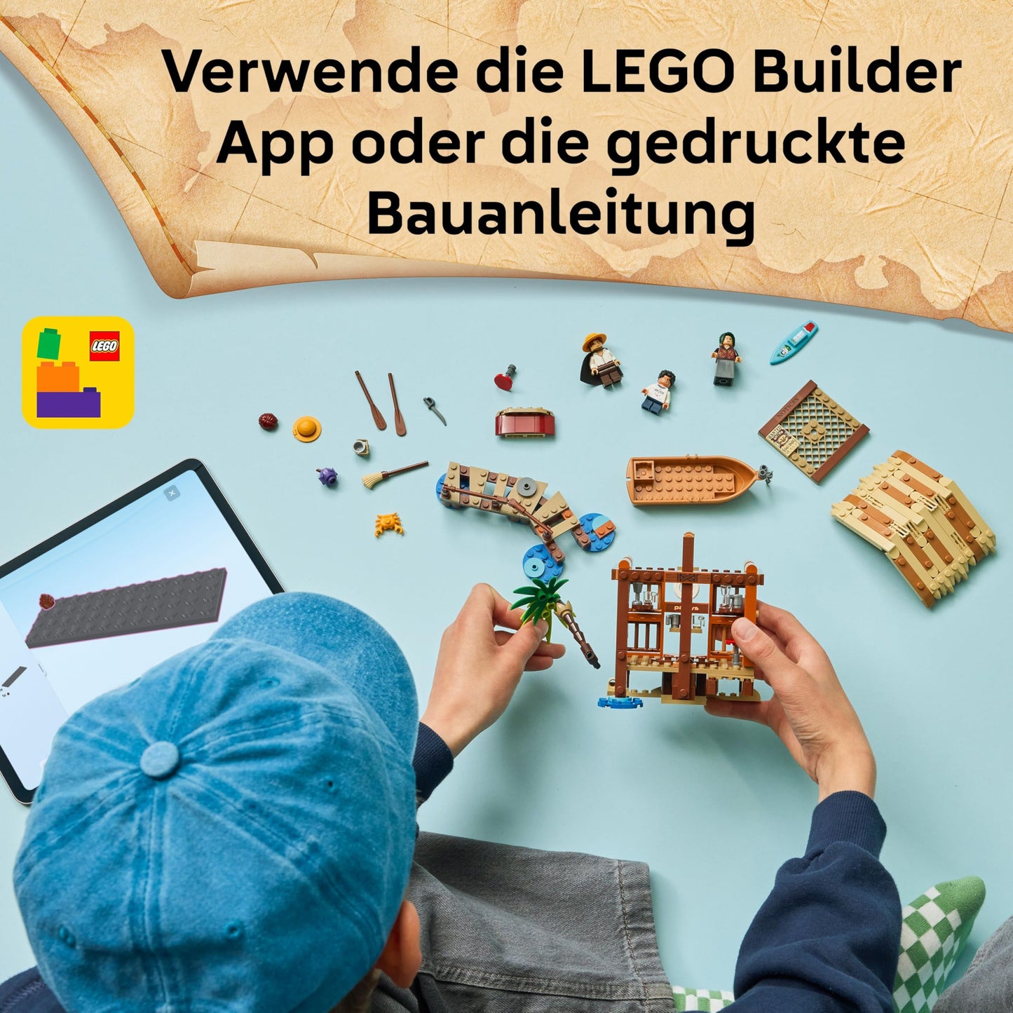 LEGO ONE PIECE Windmill Village Hut - toy with boat, boys Luffy, Shanks & Makino minifigures and accessories - including profile - anime gift for boys, girls & fans aged 8 and over - 75636