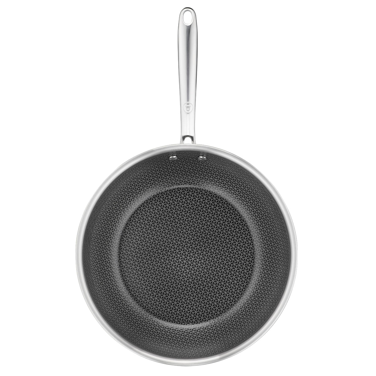 Tefal Master Mesh Wokpfanne cu ceramică, 28 cm, sigură pentru spatula din metal, combinație din oțel inoxidabil și strat de protecție, prăjire perfectă, eliberare ușoară, compatibilă cu inducție, lavabilă în mașina de spălat vase E5331934
