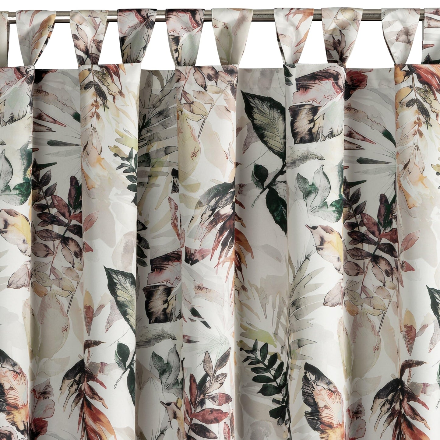 Eurofirany Garden outdoor curtain with loop curtain - 1 piece. Removable loops, sun protection, privacy screen, windproof, waterproof curtain for gazebo, terrace, pergola, 155 x 260 cm, gray print - ZAS/GARDEN