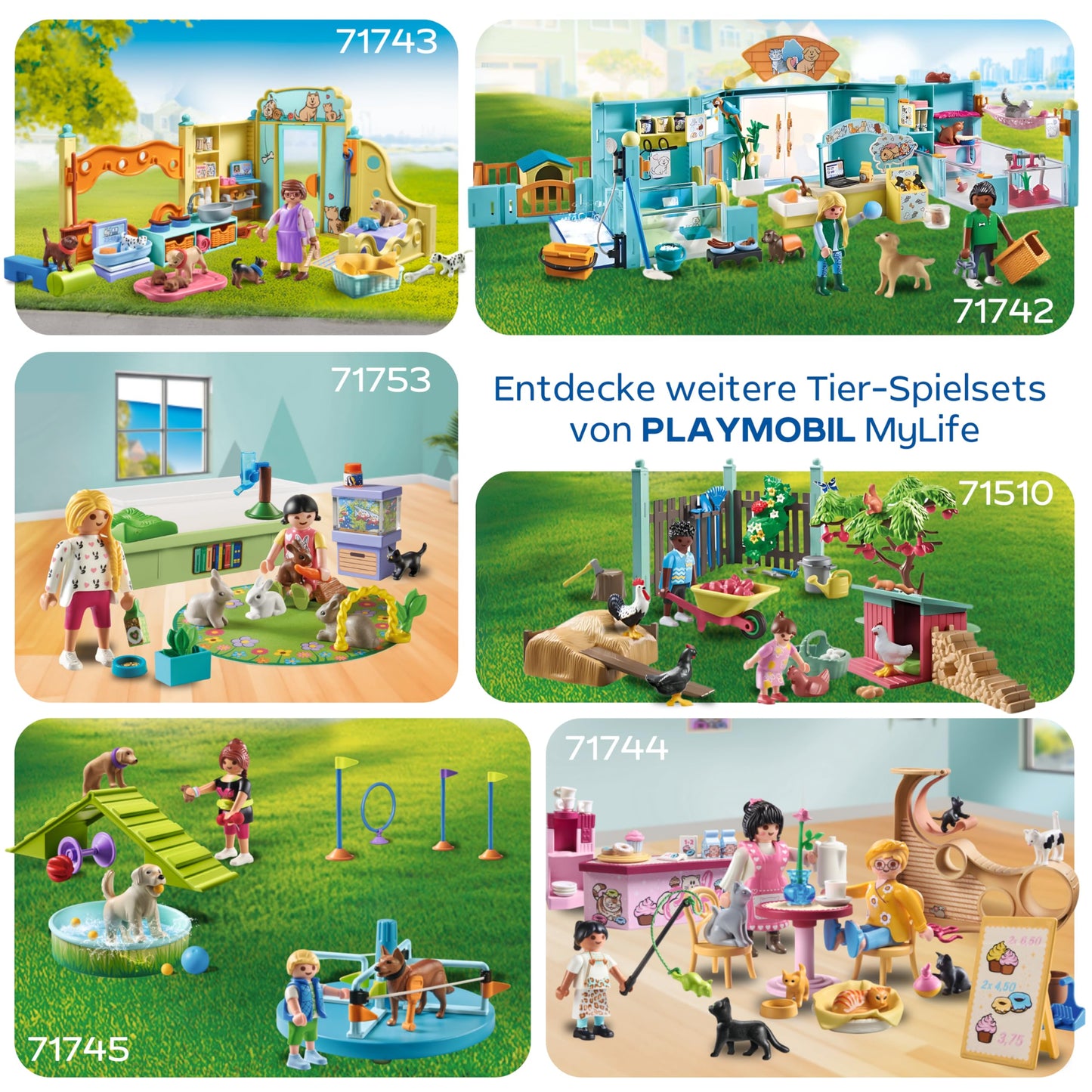 PLAYMOBIL | Animal Hotel | Animal toy child | Animal Figures Set | Toys for children aged 4 and over | 71742