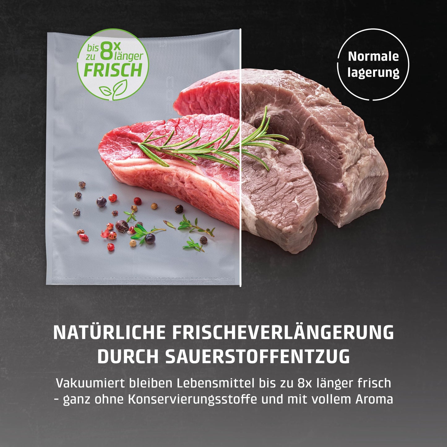 CASO VRH 490 advanced vacuum sealer, test result Very Good film welding machine, up to 100 vacuum sealing processes non-stop, removable vacuum chamber, incl. 10 professional film bags - 1525