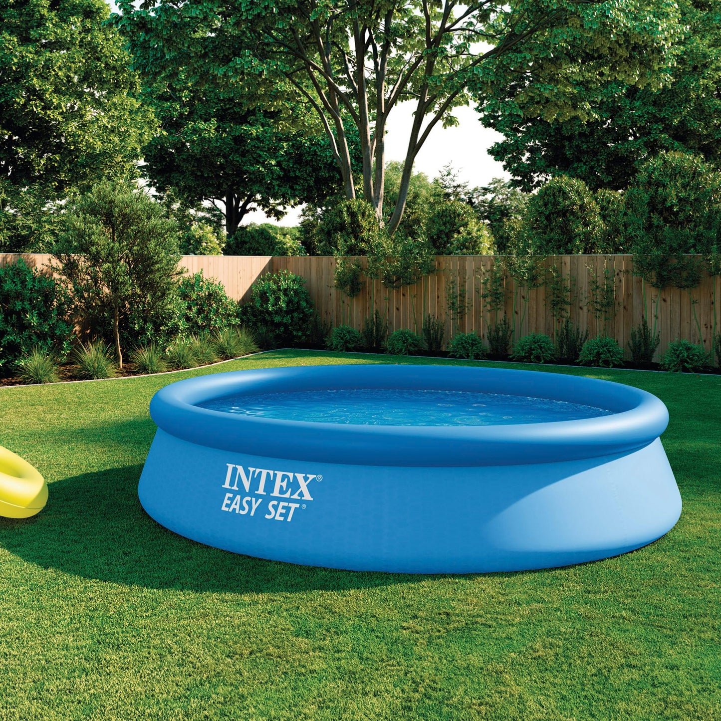 INTEX "Easy Set" XL pool, round above-ground pool, 366 x 76 cm, volume 5,621 l, large inflatable pool for the garden - above-ground pool for children aged 6 and over, blue (28130NP)