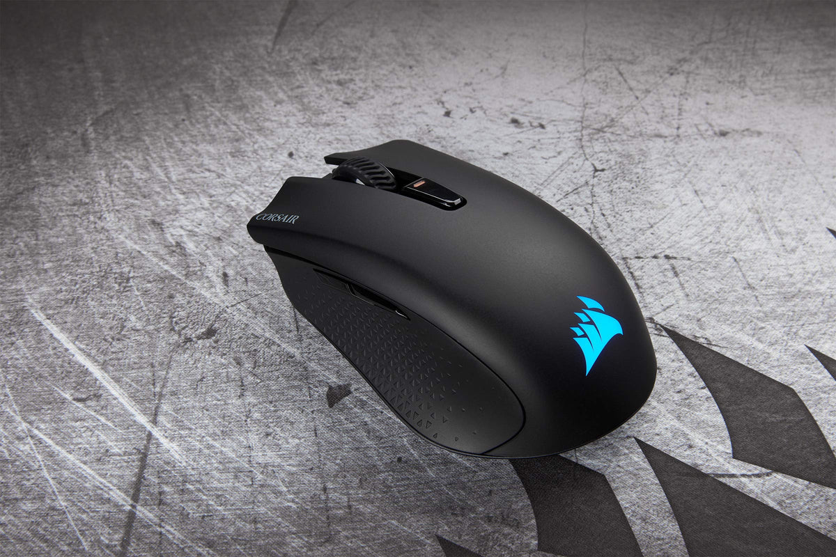 Corsair Harpoon Wireless RGB Lightweight FPS/MOBA Gaming Mouse - 10,000 DPI - 6 Programmable Buttons - Low-Latency Bluetooth - iCUE Compatible - PC, Mac, PS5, PS4, Xbox - Black - CH-9311011-EU