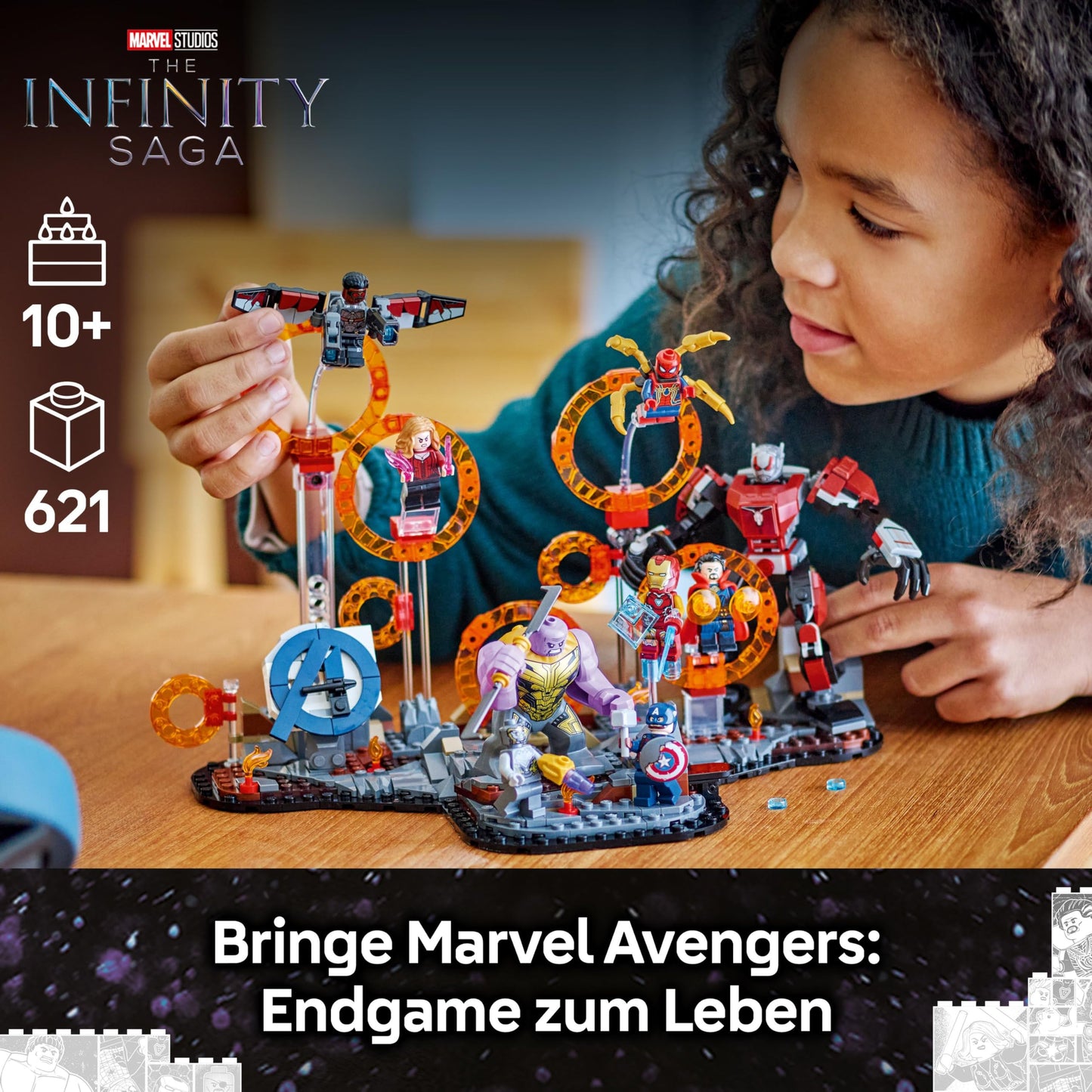 LEGO ǀ Marvel Avengers: Endgame Final Showdown - building toy with 10 minifigures including Captain America, Iron Man, Black Panther & Dr. Strange - Creative Gift for Boys and Girls 76323