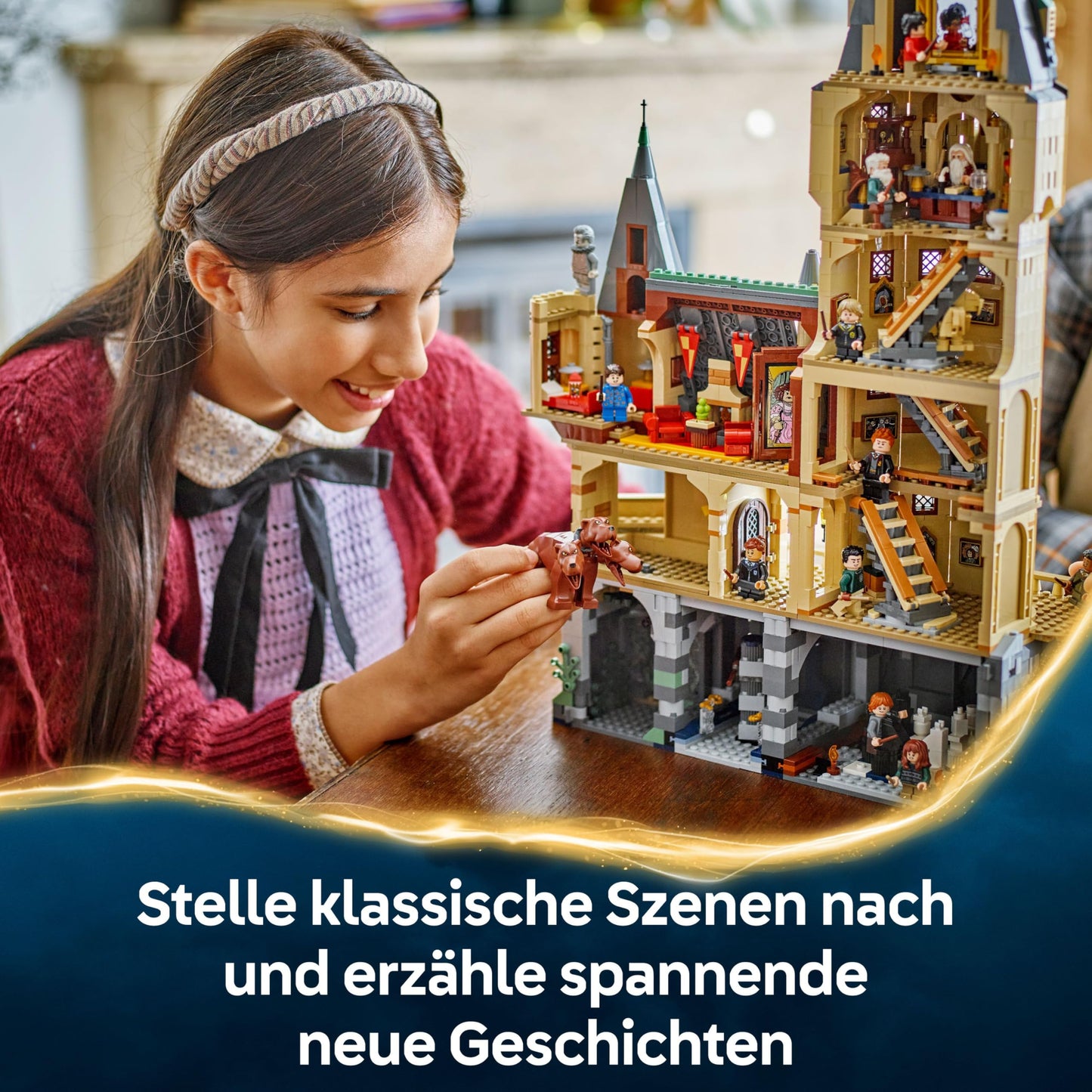 LEGO Harry Potter Hogwarts Castle: The Main Tower - Toy with Flying Key, Magic Chess Room, 12 Minifigures - Gift for Boys, Girls & Adult Fans from 10 Years - 76454