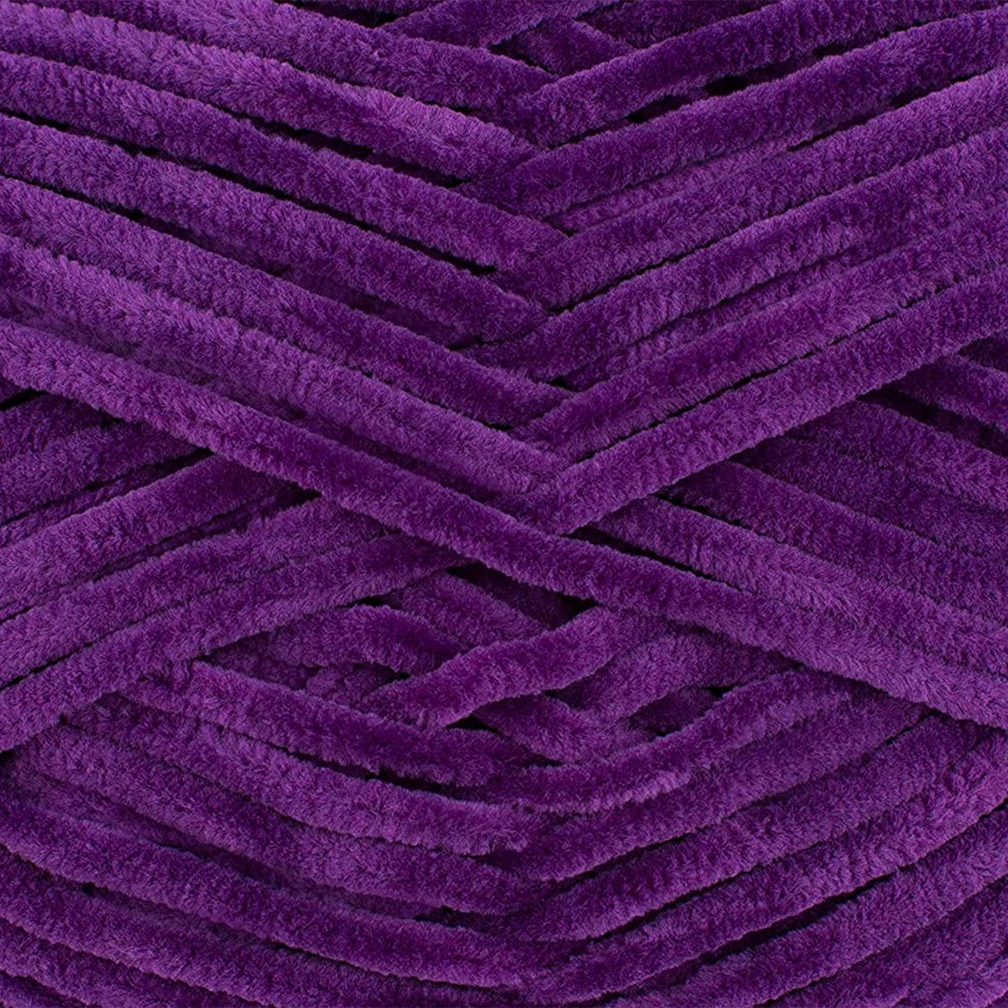 Gründl Wolle Funny uni - soft chenille wool for crocheting - cuddly and skin-friendly - 100% polyester - 10 balls 100 g / 120 m - needle size 5-6, aubergine - 3442-16