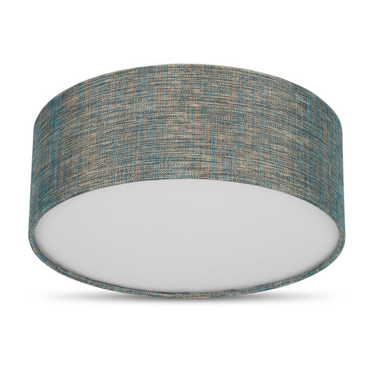 REV ceiling light - ceiling lamp around 30cm with fabric lampshade in a vintage look - ideal for bedrooms and living rooms, green and gold - 2021121035