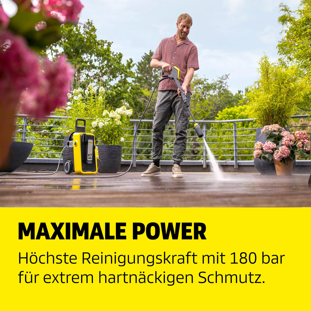 Kärcher High Pressure Cleaner K 7 Comfort Premium Connect, Pressure: max. 180 bar, Flow rate: 600 l/h, Area: 60 m²/h, extra flexible high-pressure hose, hose reel, app control - 1.317-540.0