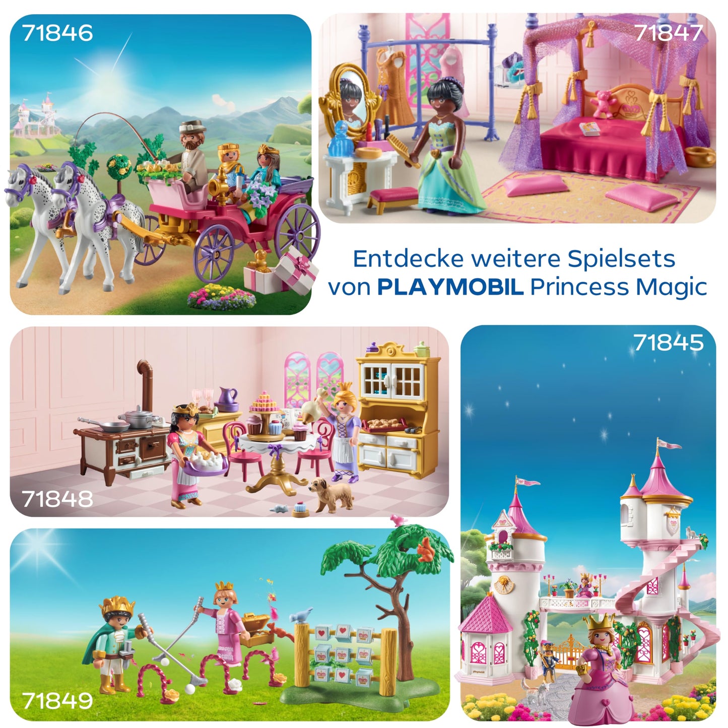 PLAYMOBIL | Princess Magic | Princess castle with royal couple | Princess toys | Castle Playset | Fairytale toys for children aged 4 and up | 71845