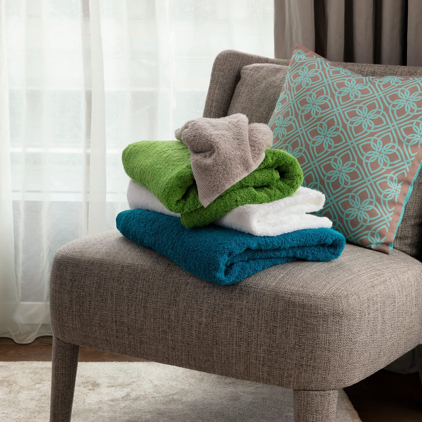 Möve Superwuschel bath towel 100 x 160 cm made of 100% cotton, gold - 017258775-100160-115