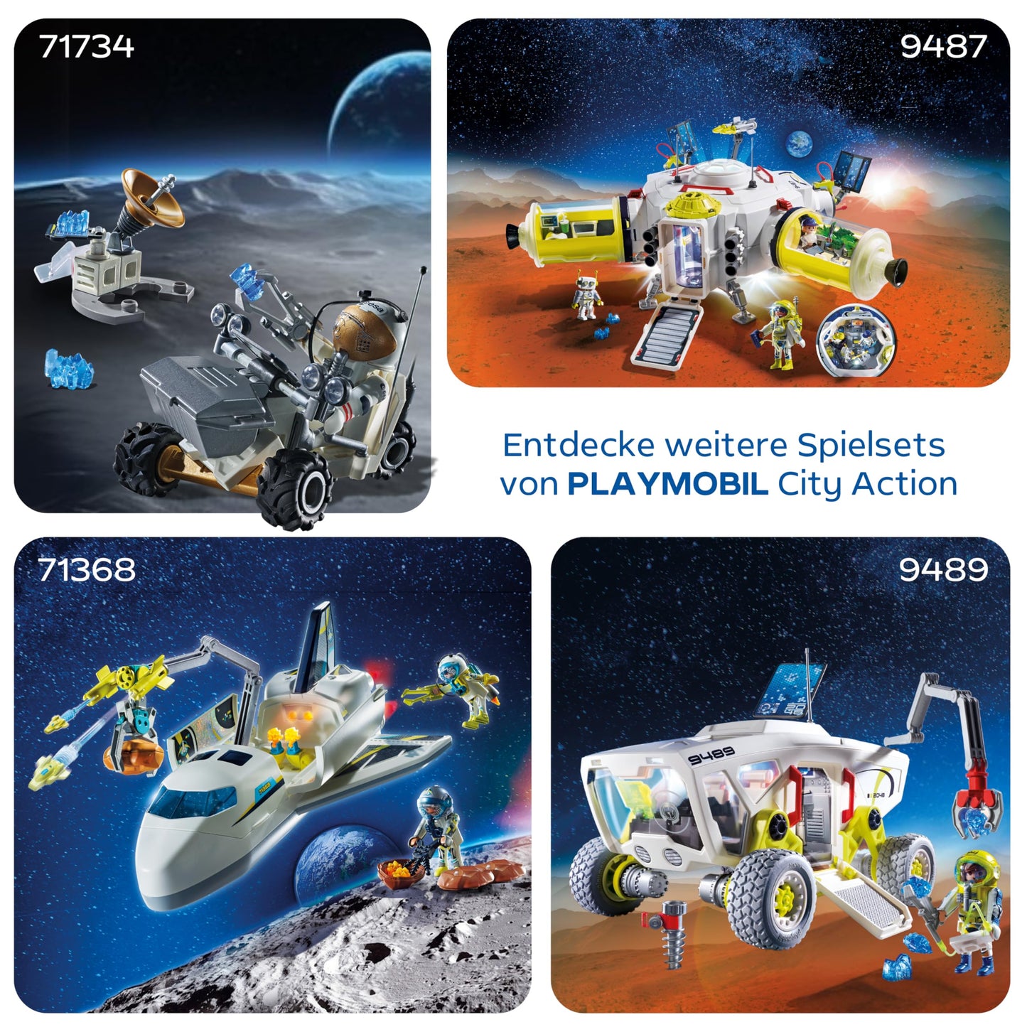 PLAYMOBIL Space ESA Mars research rocket | Modular rocket with launch pad and 2 astronauts | High quality space toy set | For children aged 4 and over | 72011