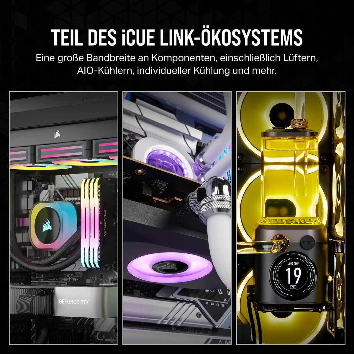 Ventilator RGB Corsair iCUE LINK QX140 140mm cu dome magnetic - Negru - CO-9051003-WW