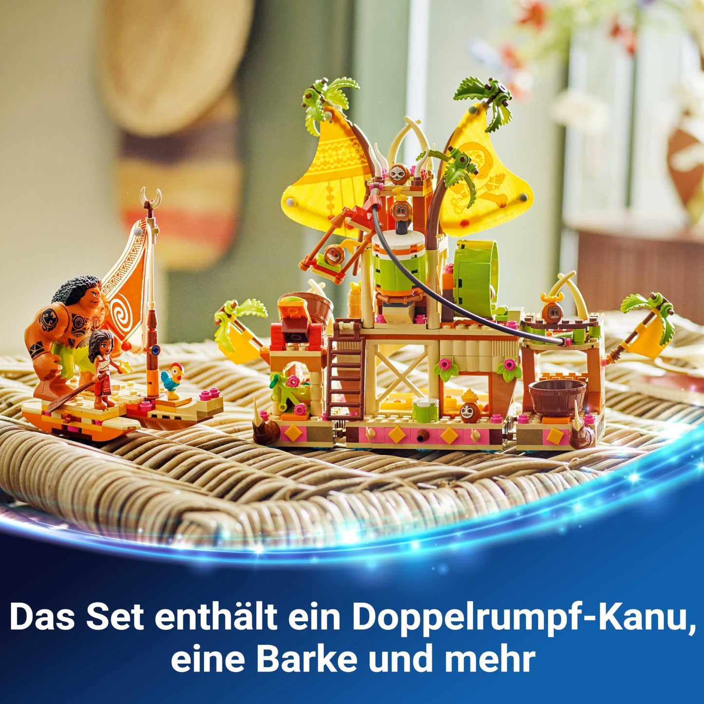 LEGO ǀ Disney Vaiana 2 Kakamora Barge - Kakamora Boat - Toy for Girls and Boys from 7 Years - Includes Boat Model, Moana Mini Doll and Maui Figure - Birthday Gift for Fans - 43258